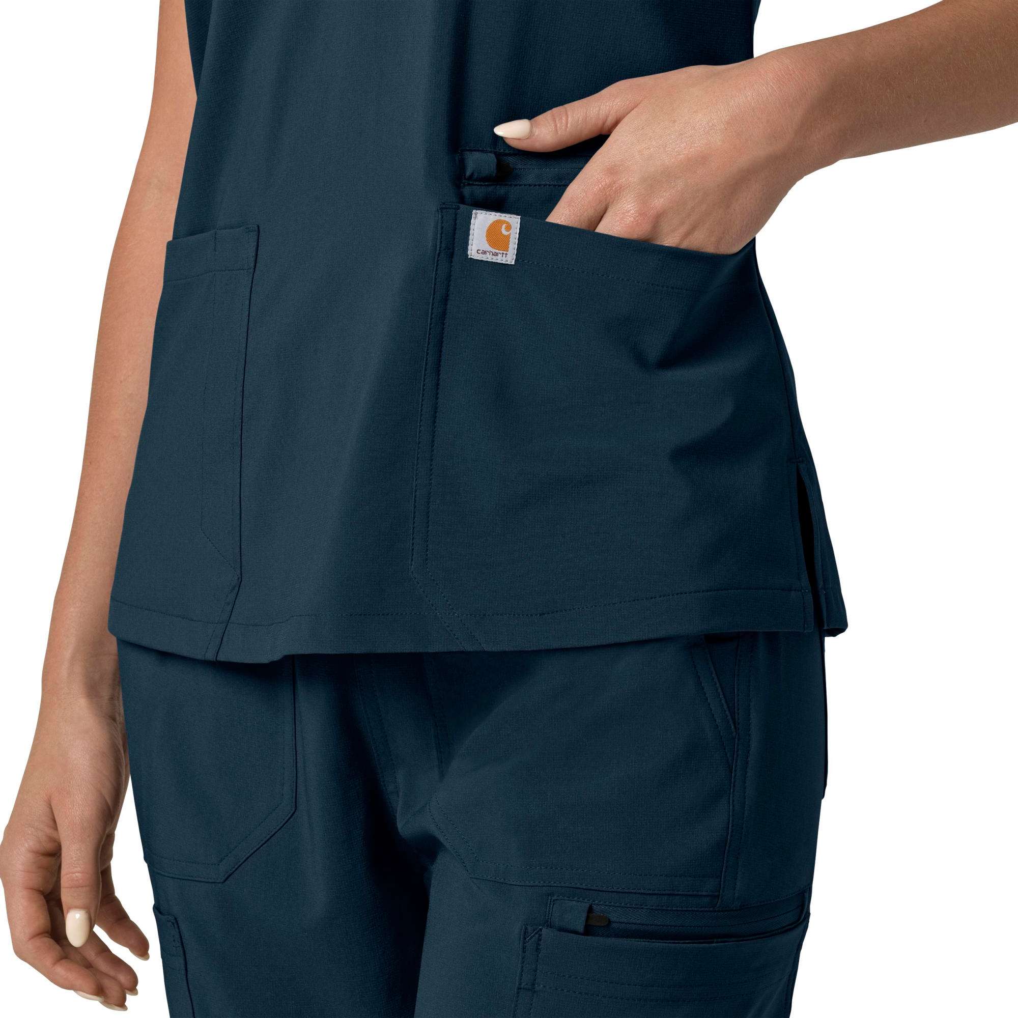 Women's force cross-flex  flex panel v-neck scrub top