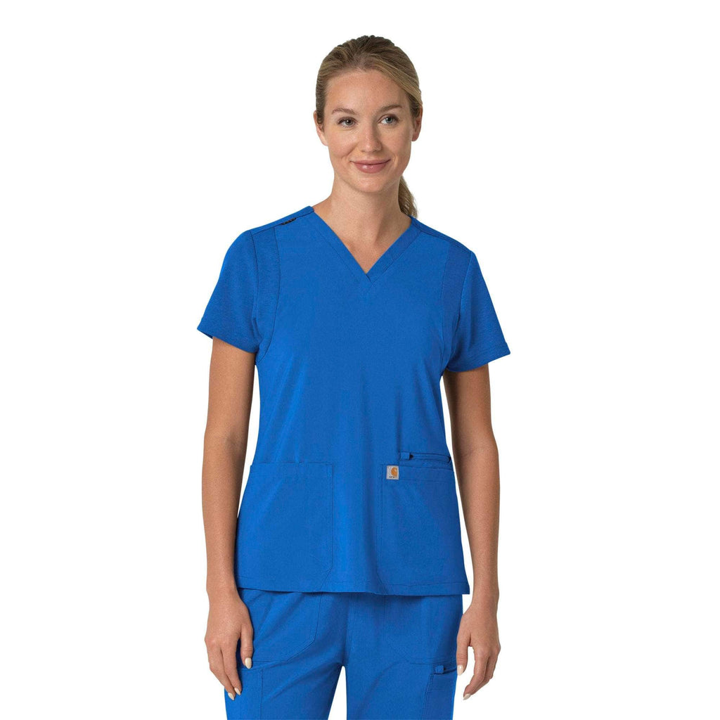 Women's force cross-flex  flex panel v-neck scrub top