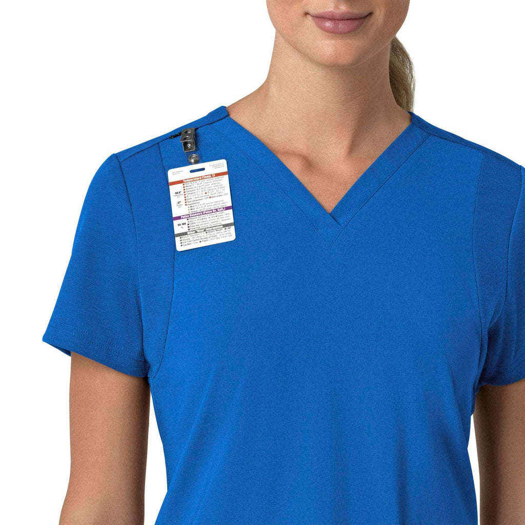 Women's force cross-flex  flex panel v-neck scrub top