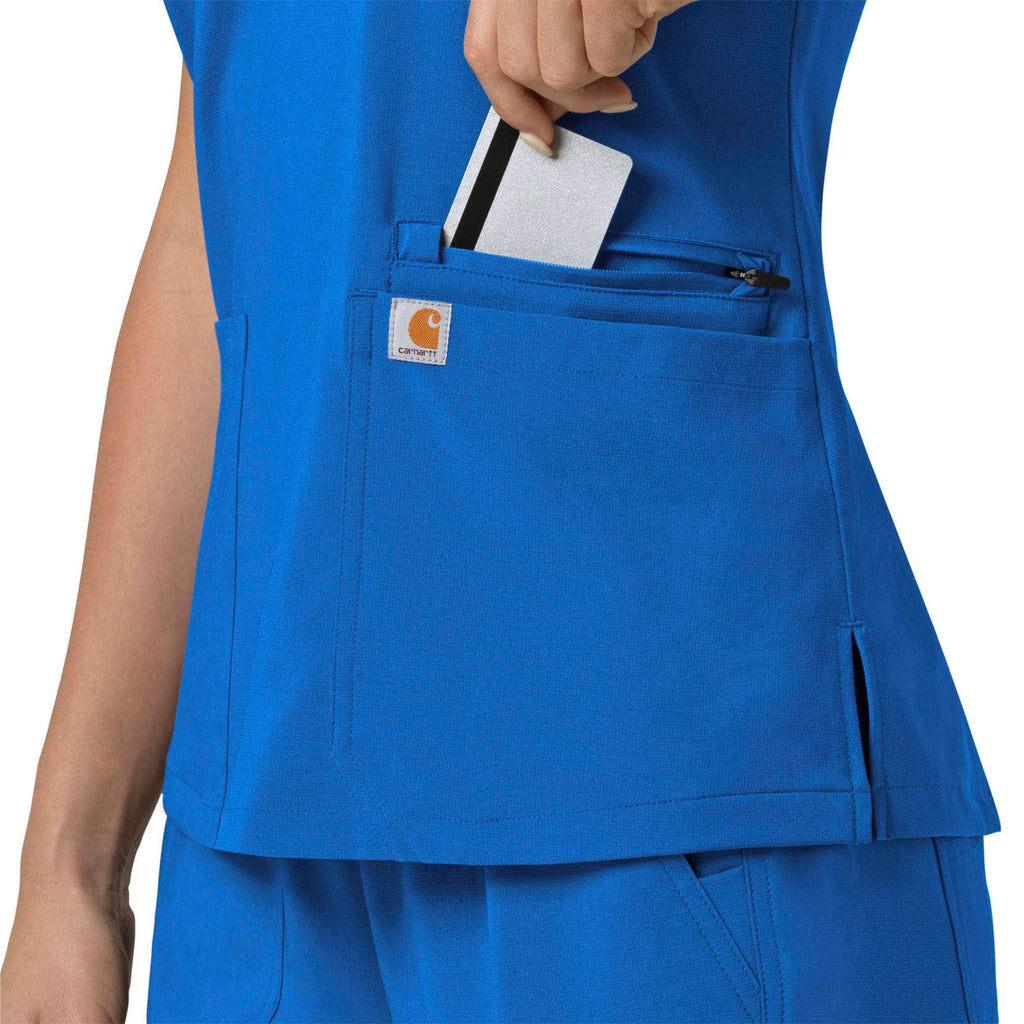 Women's force cross-flex  flex panel v-neck scrub top