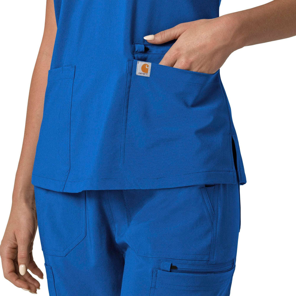 Women's force cross-flex  flex panel v-neck scrub top