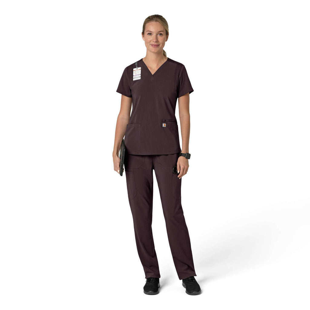 Women's force cross-flex  flex panel v-neck scrub top