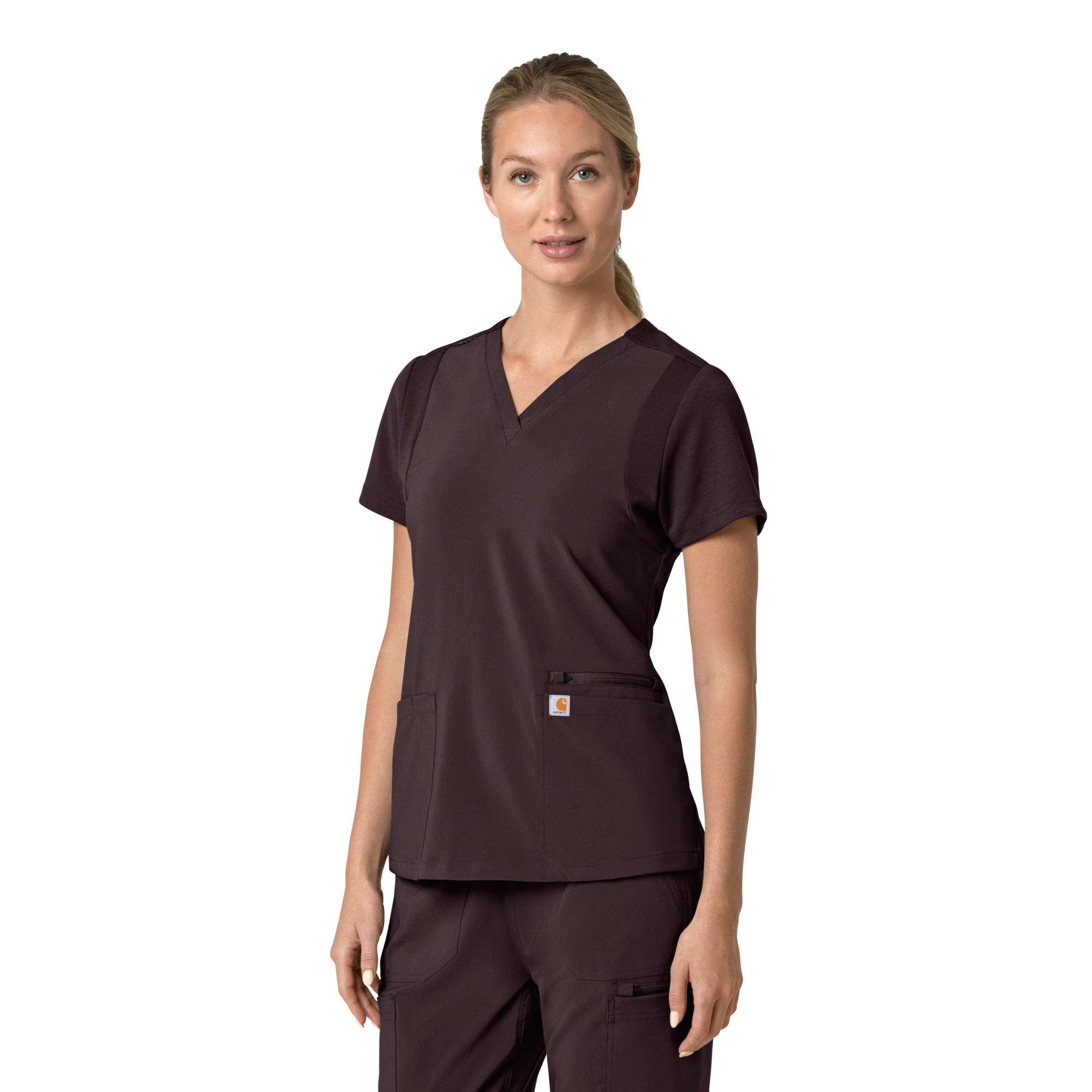 Women's force cross-flex  flex panel v-neck scrub top