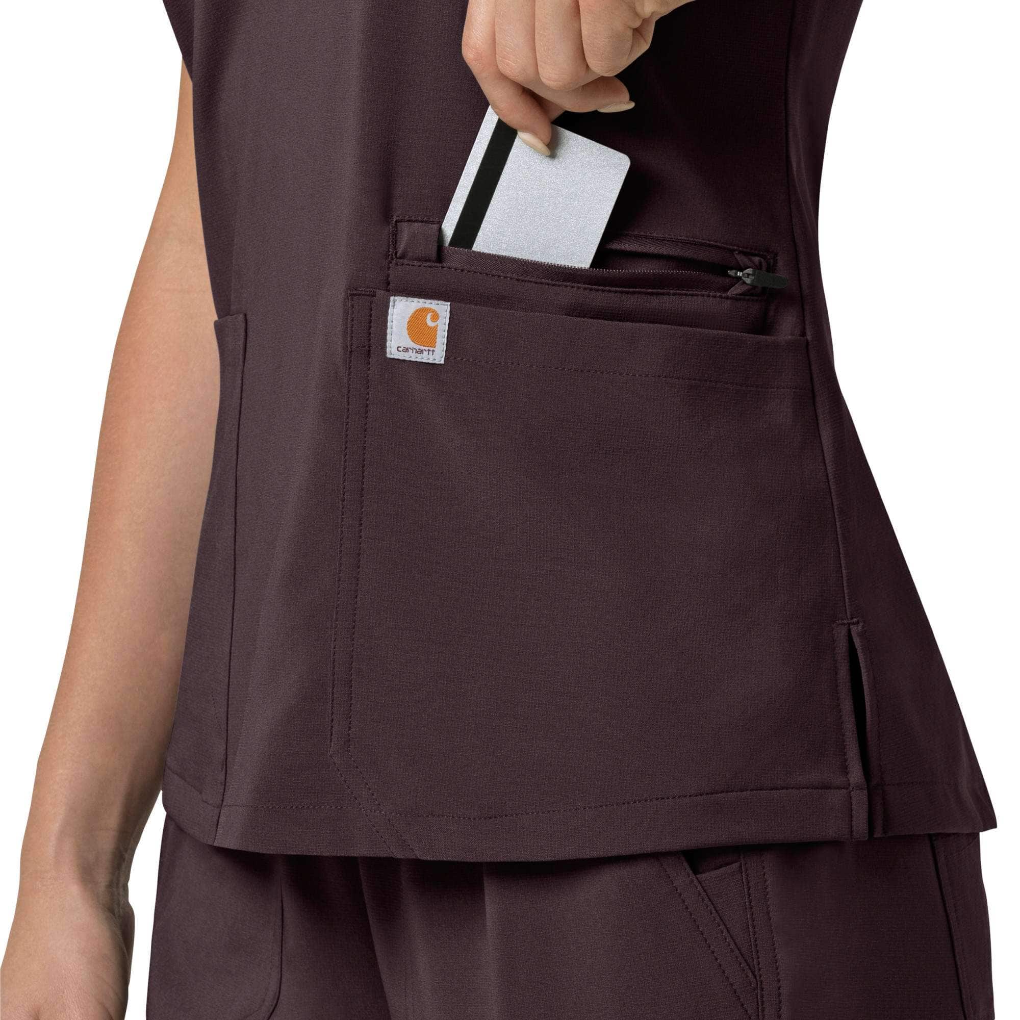 Women's force cross-flex  flex panel v-neck scrub top
