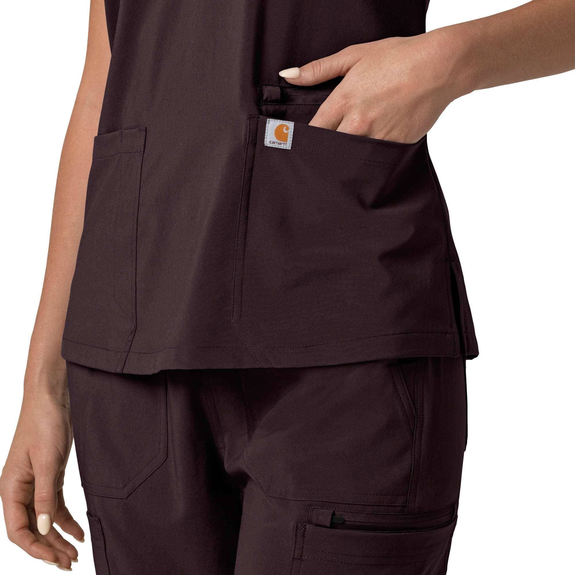 Women's force cross-flex  flex panel v-neck scrub top