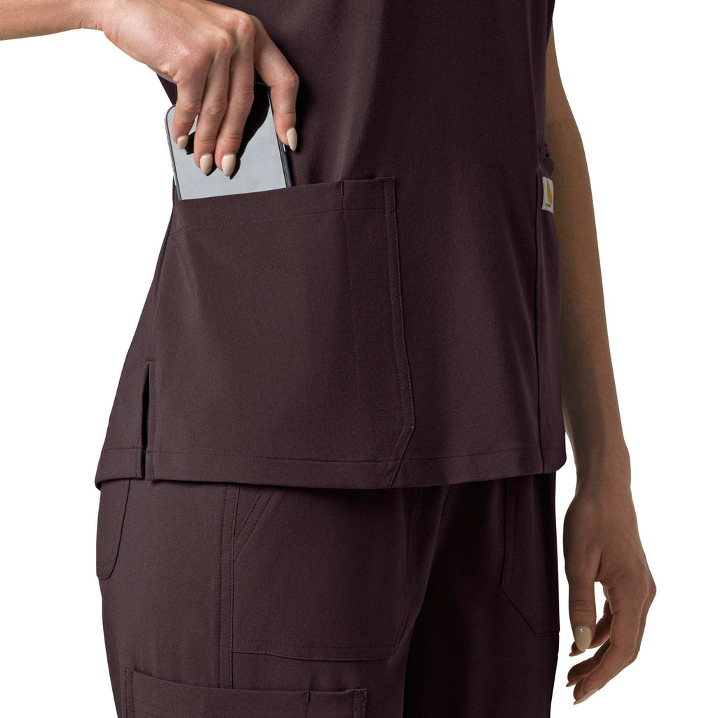 Women's force cross-flex  flex panel v-neck scrub top
