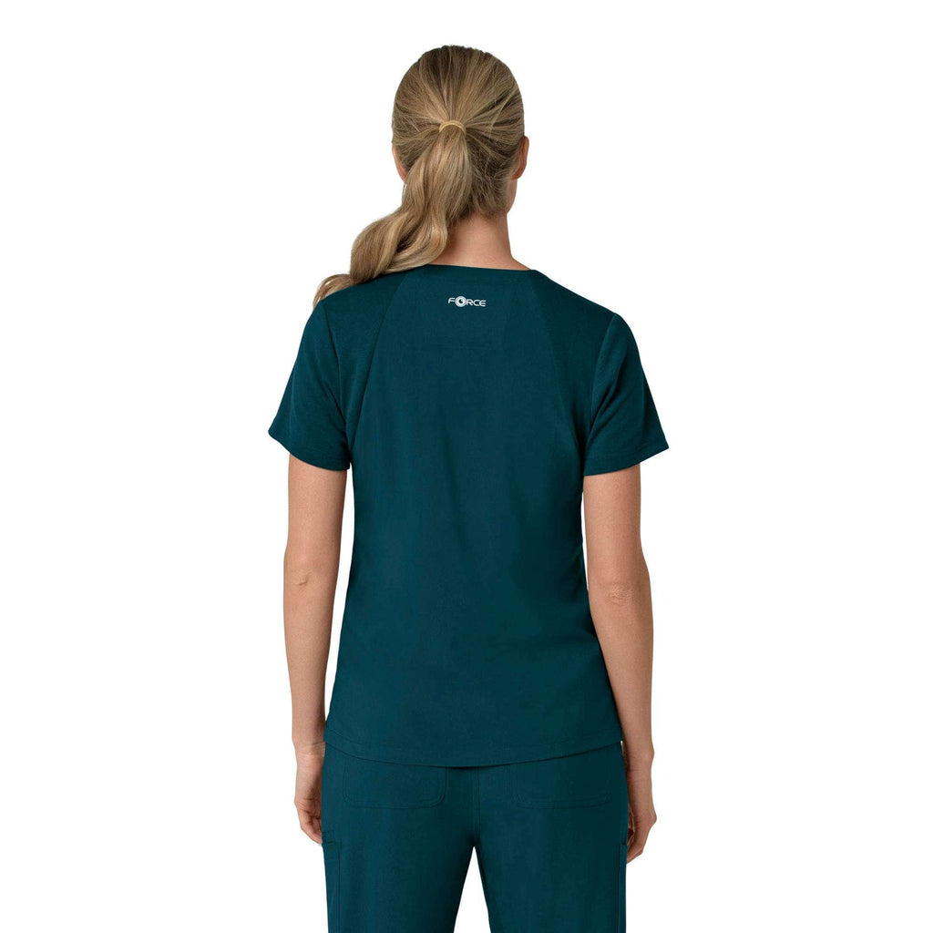 Women's force cross-flex  flex panel v-neck scrub top
