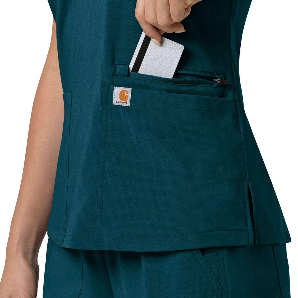 Women's force cross-flex  flex panel v-neck scrub top