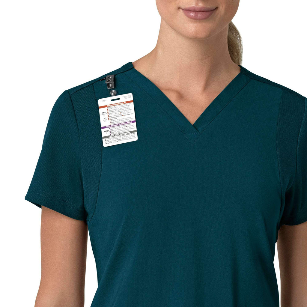 Women's force cross-flex  flex panel v-neck scrub top