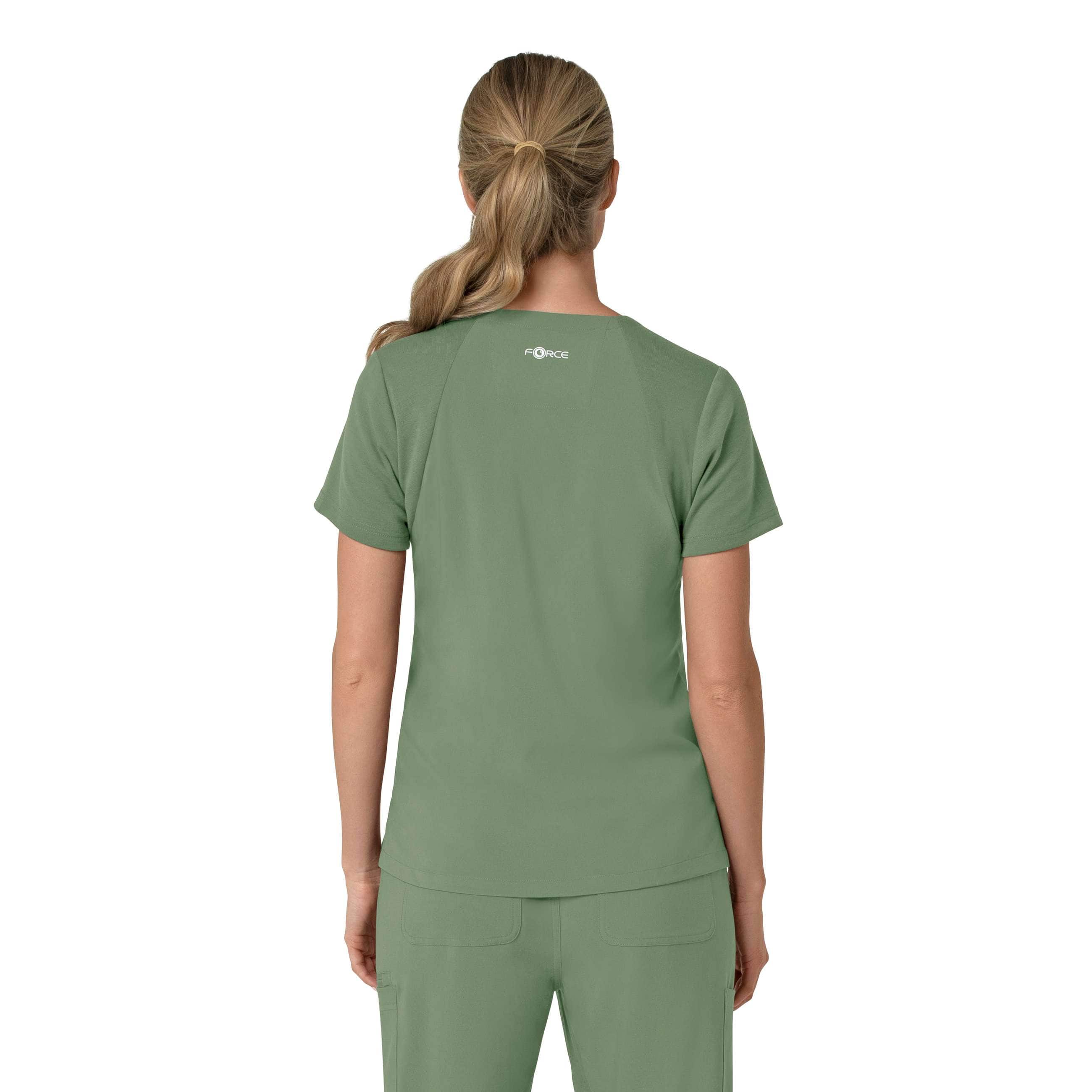 Women's force cross-flex  flex panel v-neck scrub top