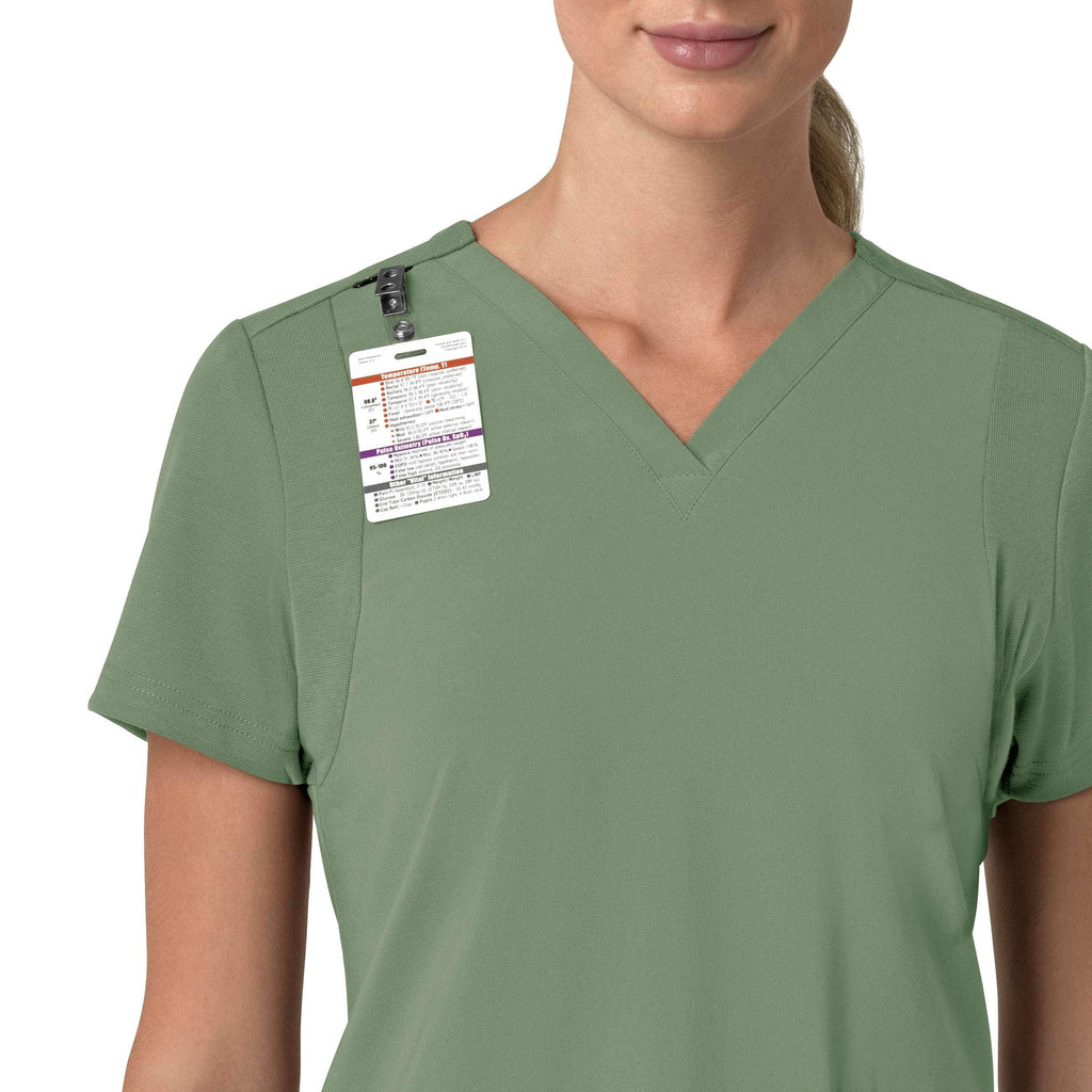 Women's force cross-flex  flex panel v-neck scrub top