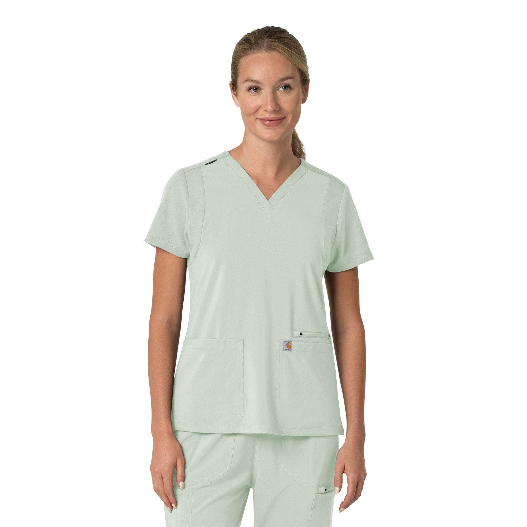 Women's force cross-flex  flex panel v-neck scrub top