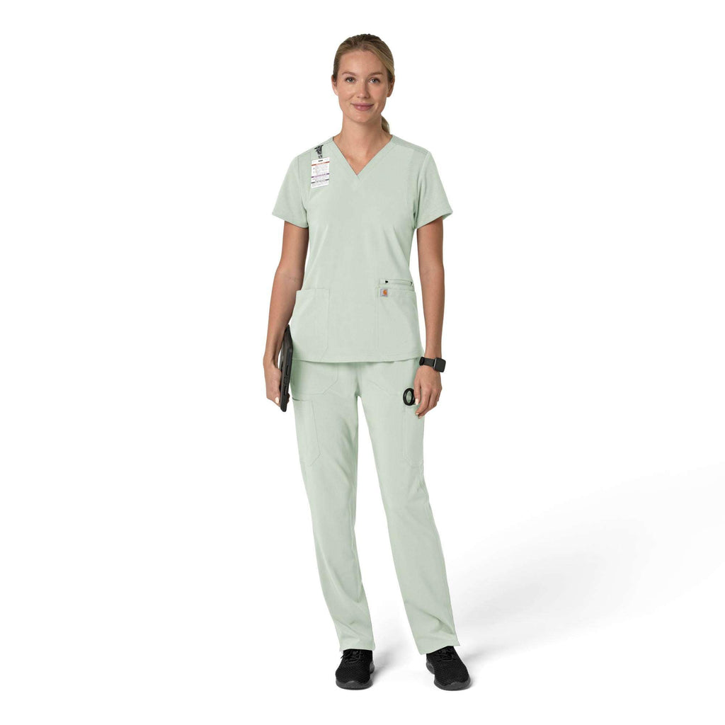 Women's force cross-flex  flex panel v-neck scrub top