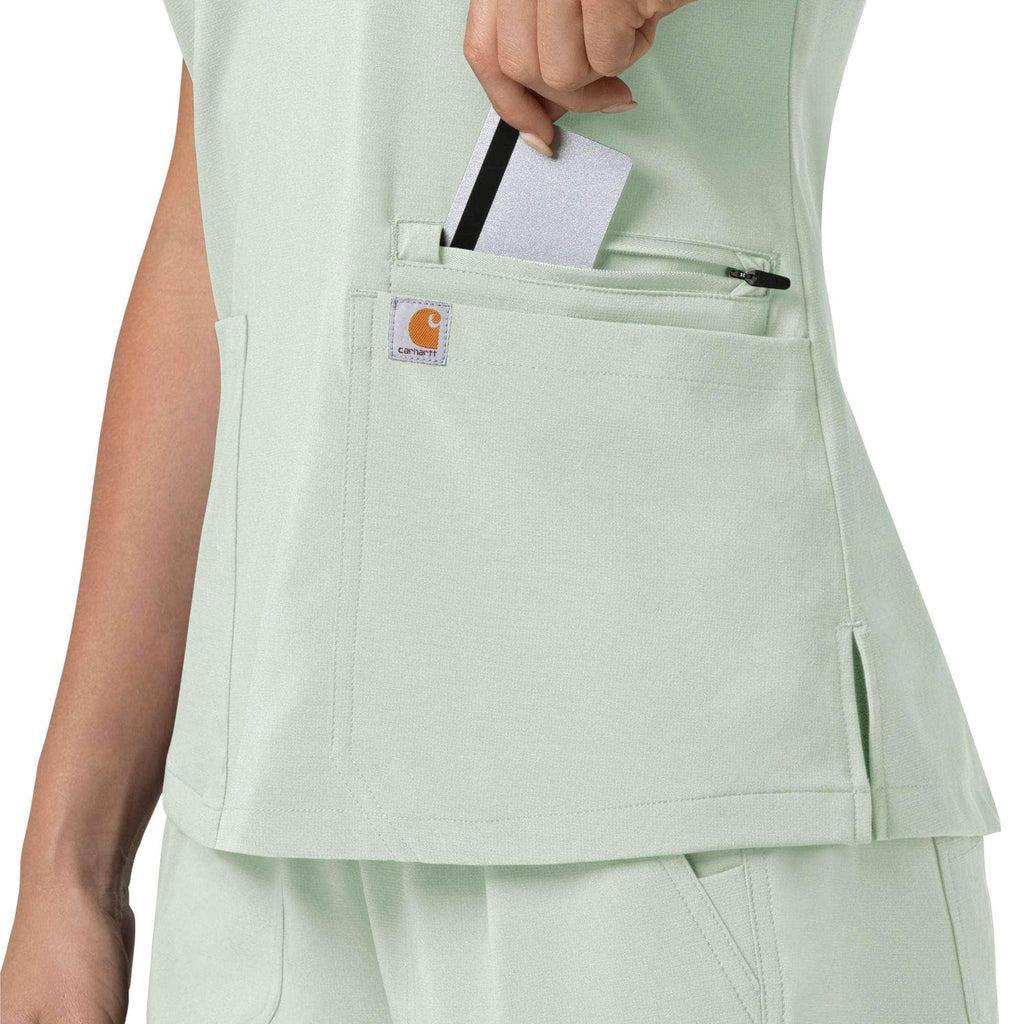 Women's force cross-flex  flex panel v-neck scrub top