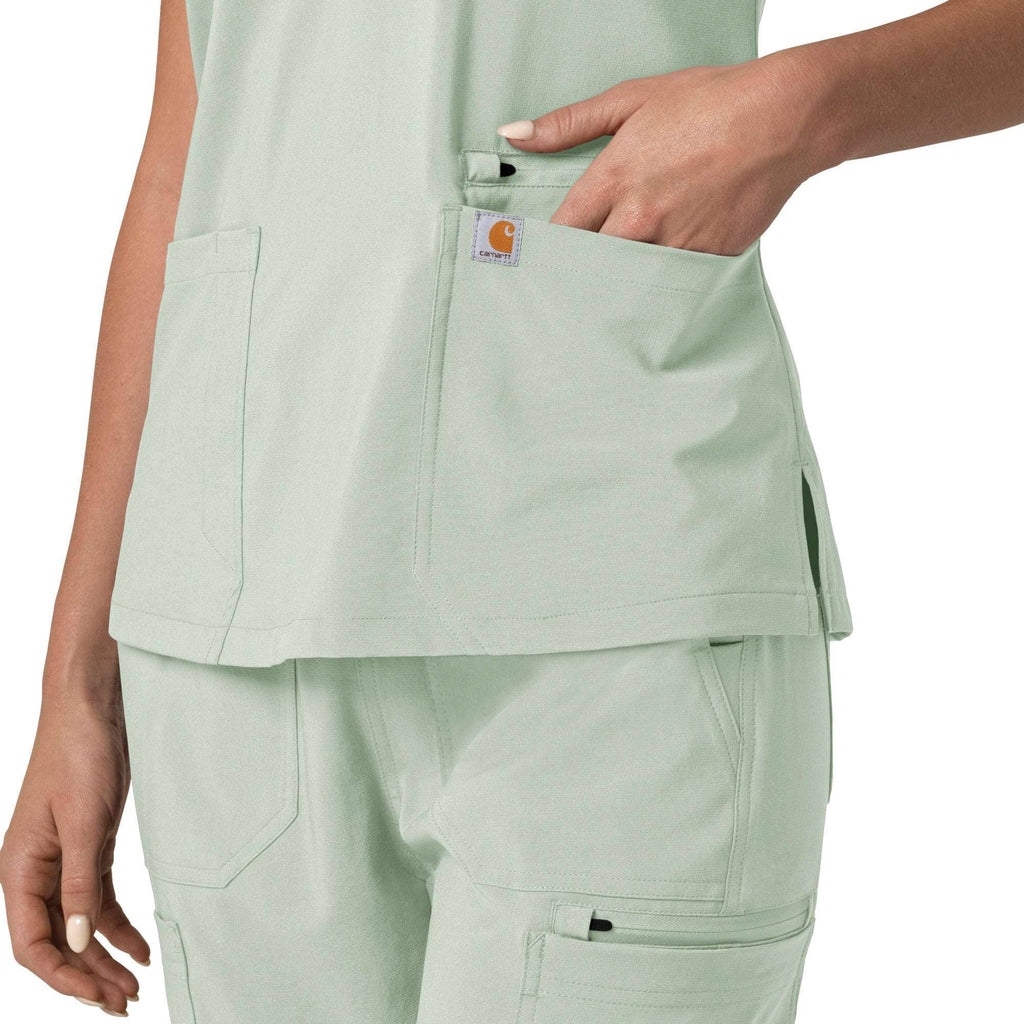 Women's force cross-flex  flex panel v-neck scrub top