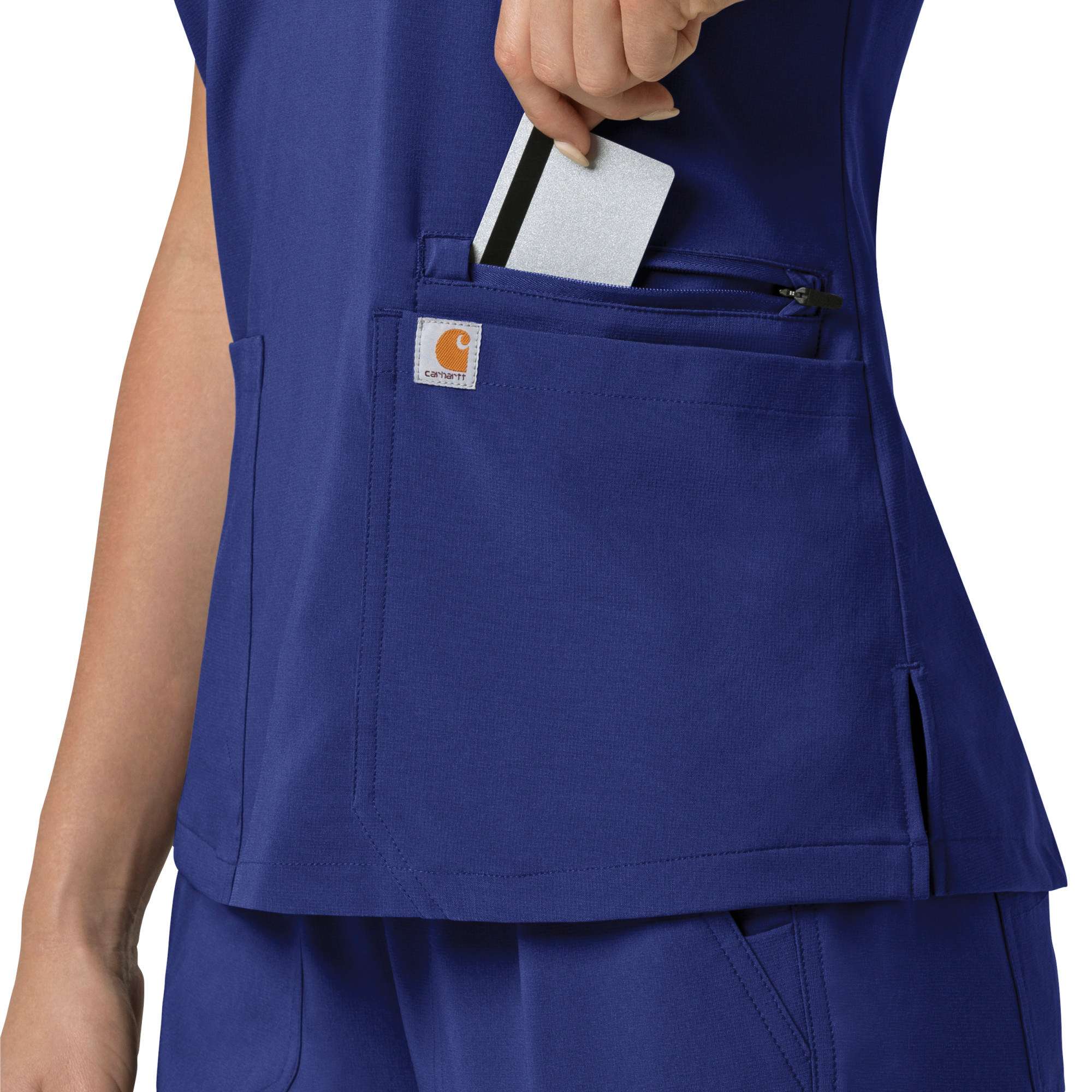 Women's force cross-flex  flex panel v-neck scrub top