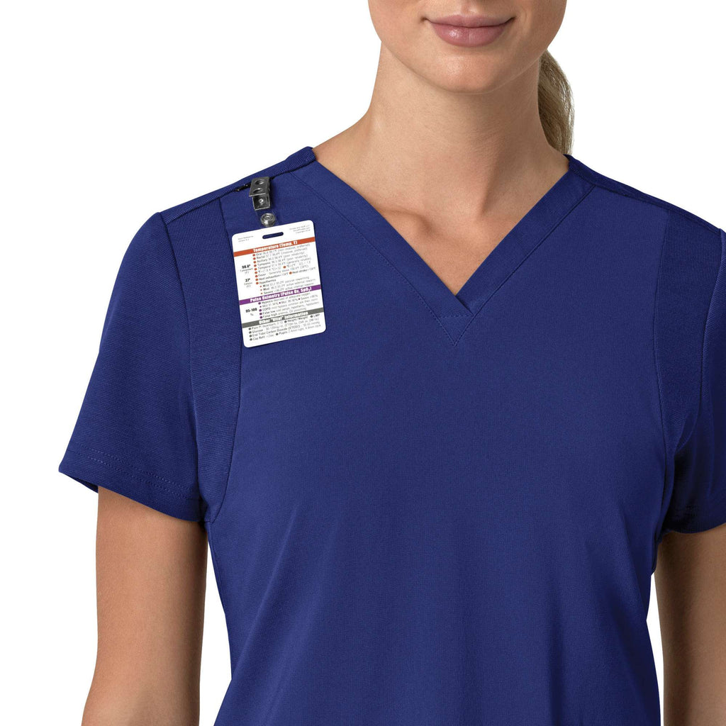 Women's force cross-flex  flex panel v-neck scrub top