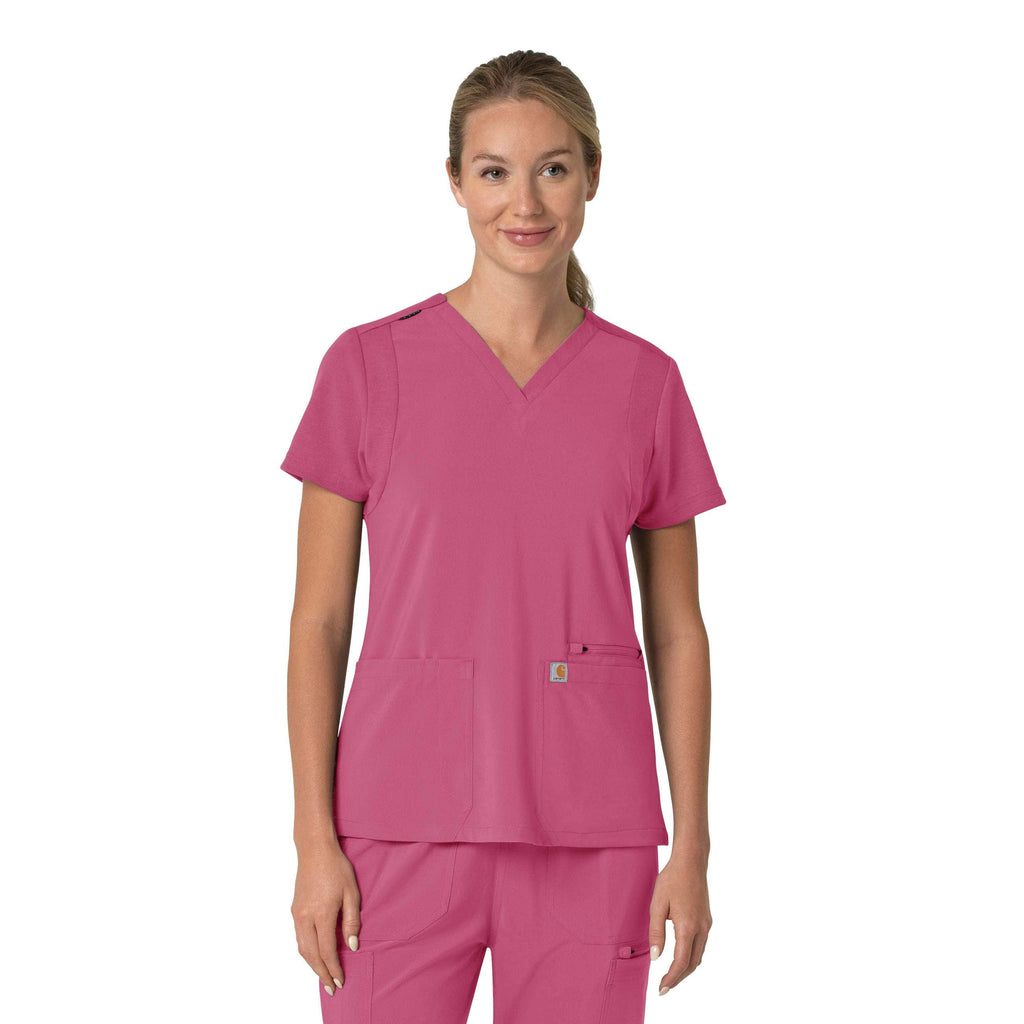 Women's force cross-flex  flex panel v-neck scrub top