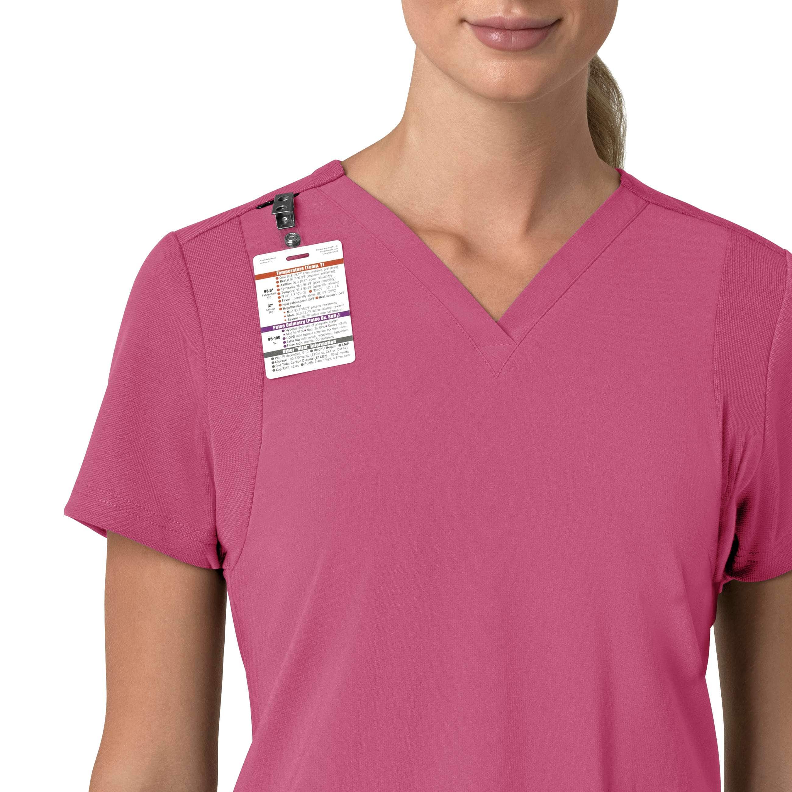 Women's force cross-flex  flex panel v-neck scrub top