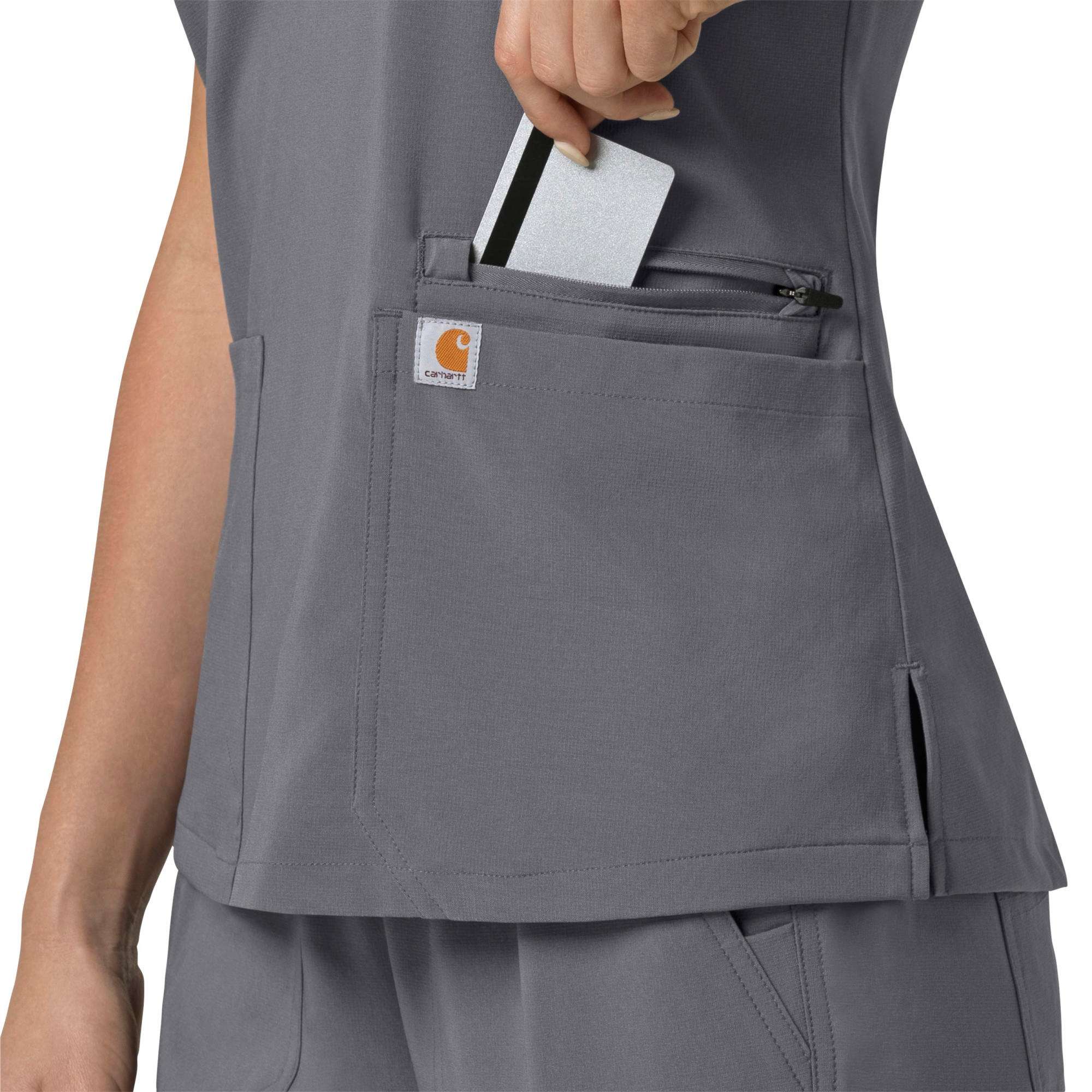 Women's force cross-flex  flex panel v-neck scrub top