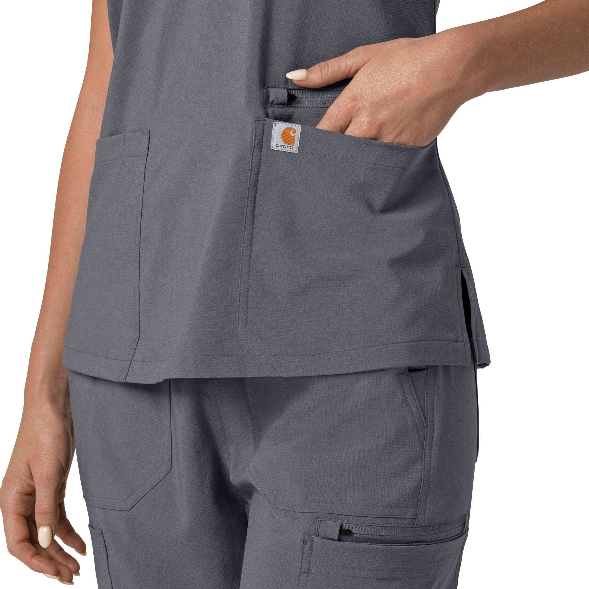 Women's force cross-flex  flex panel v-neck scrub top