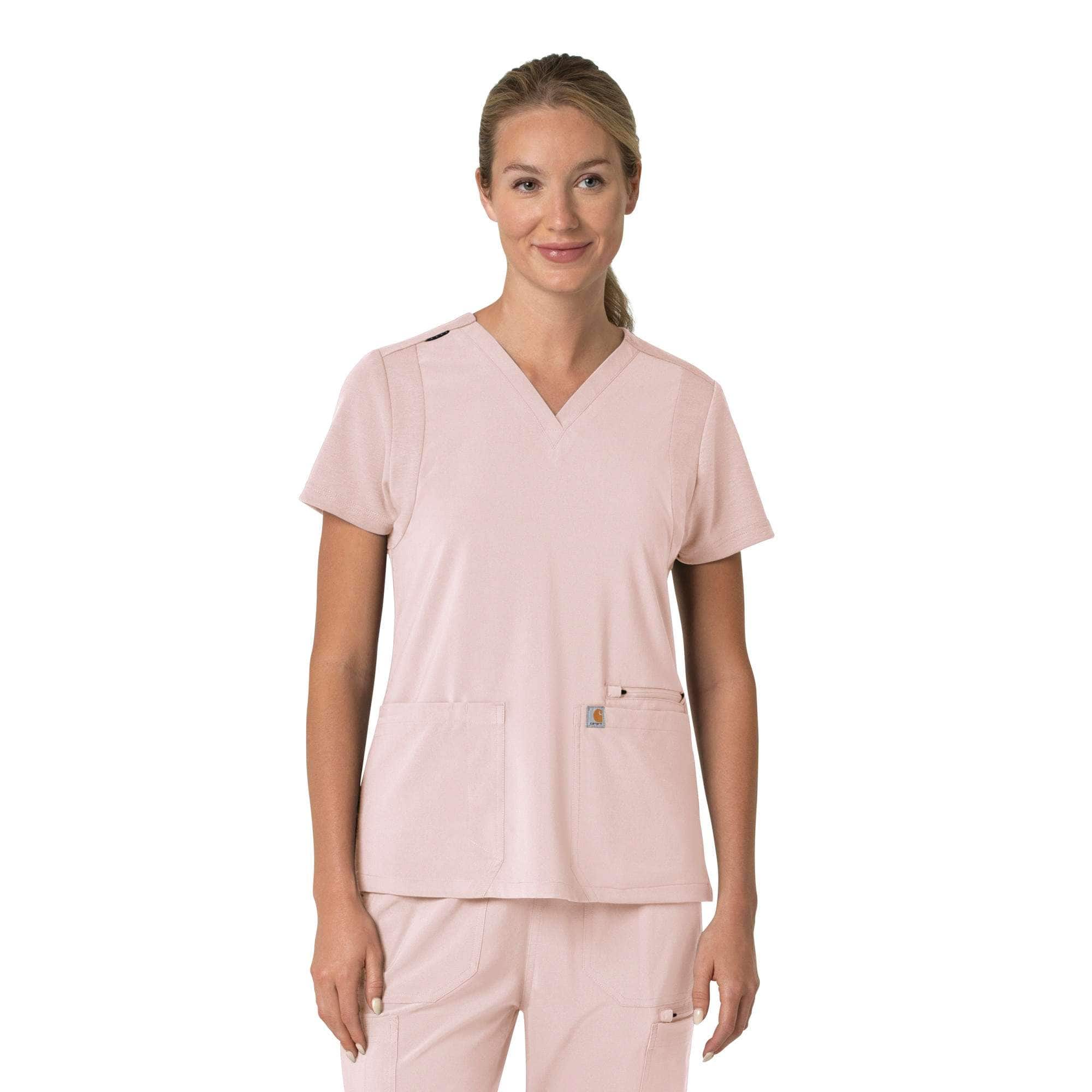 Women's force cross-flex  flex panel v-neck scrub top