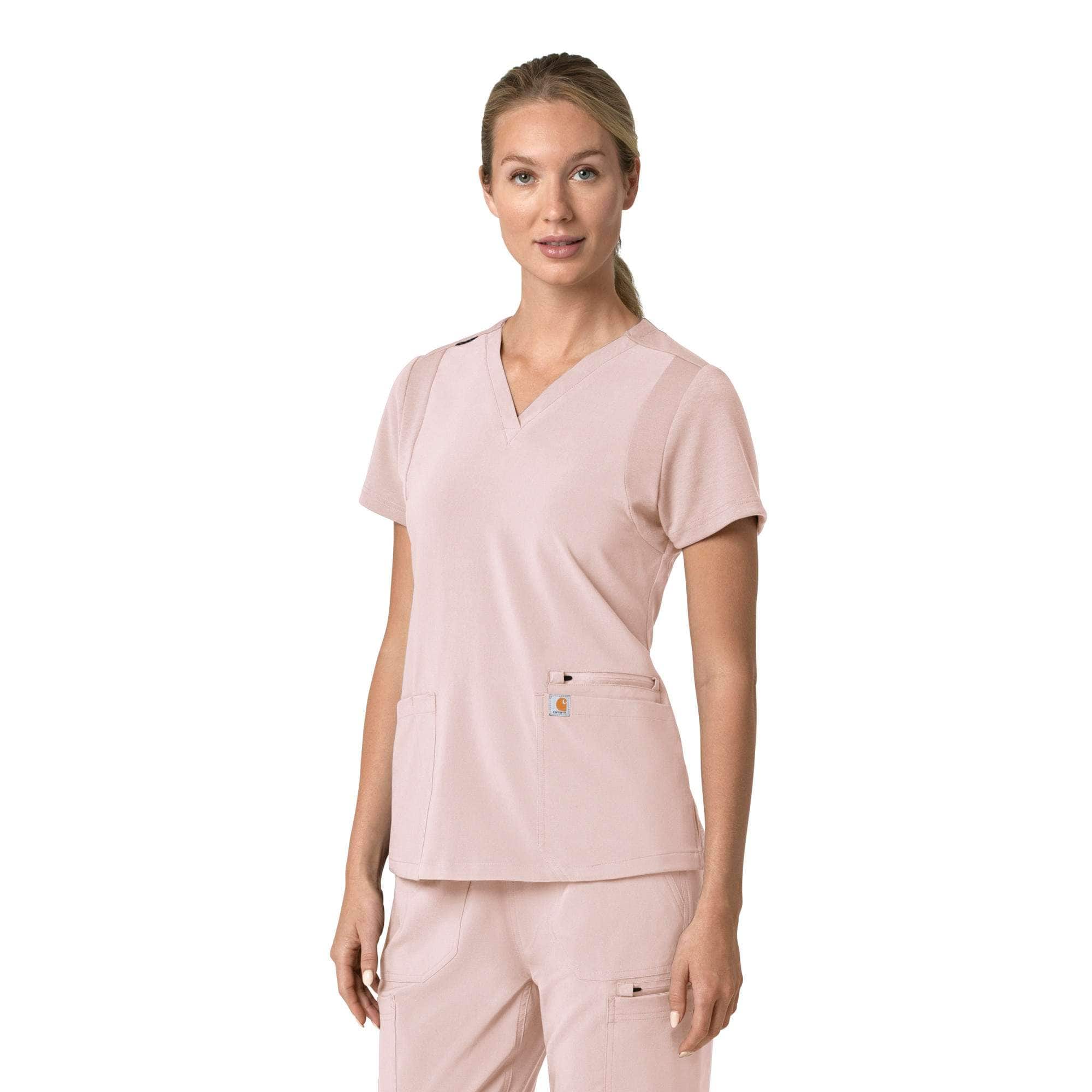 Women's force cross-flex  flex panel v-neck scrub top