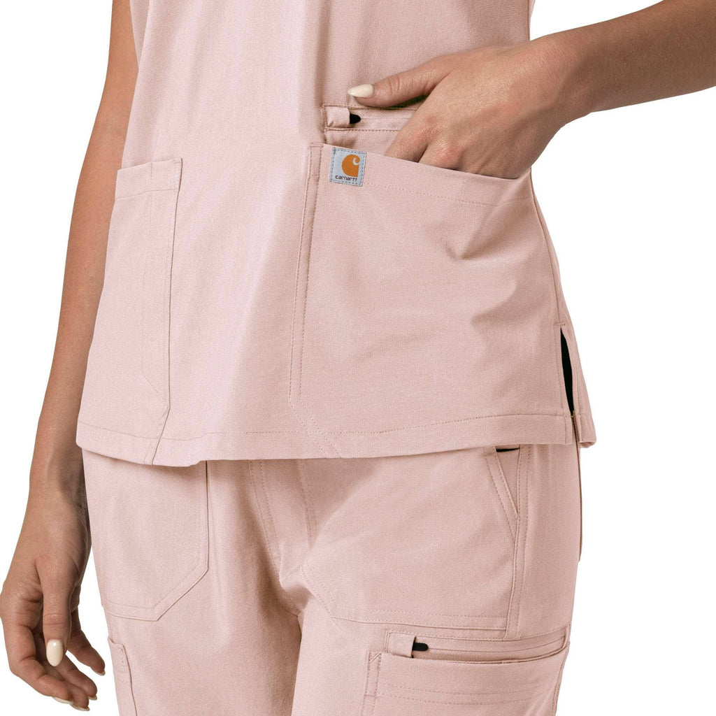 Women's force cross-flex  flex panel v-neck scrub top