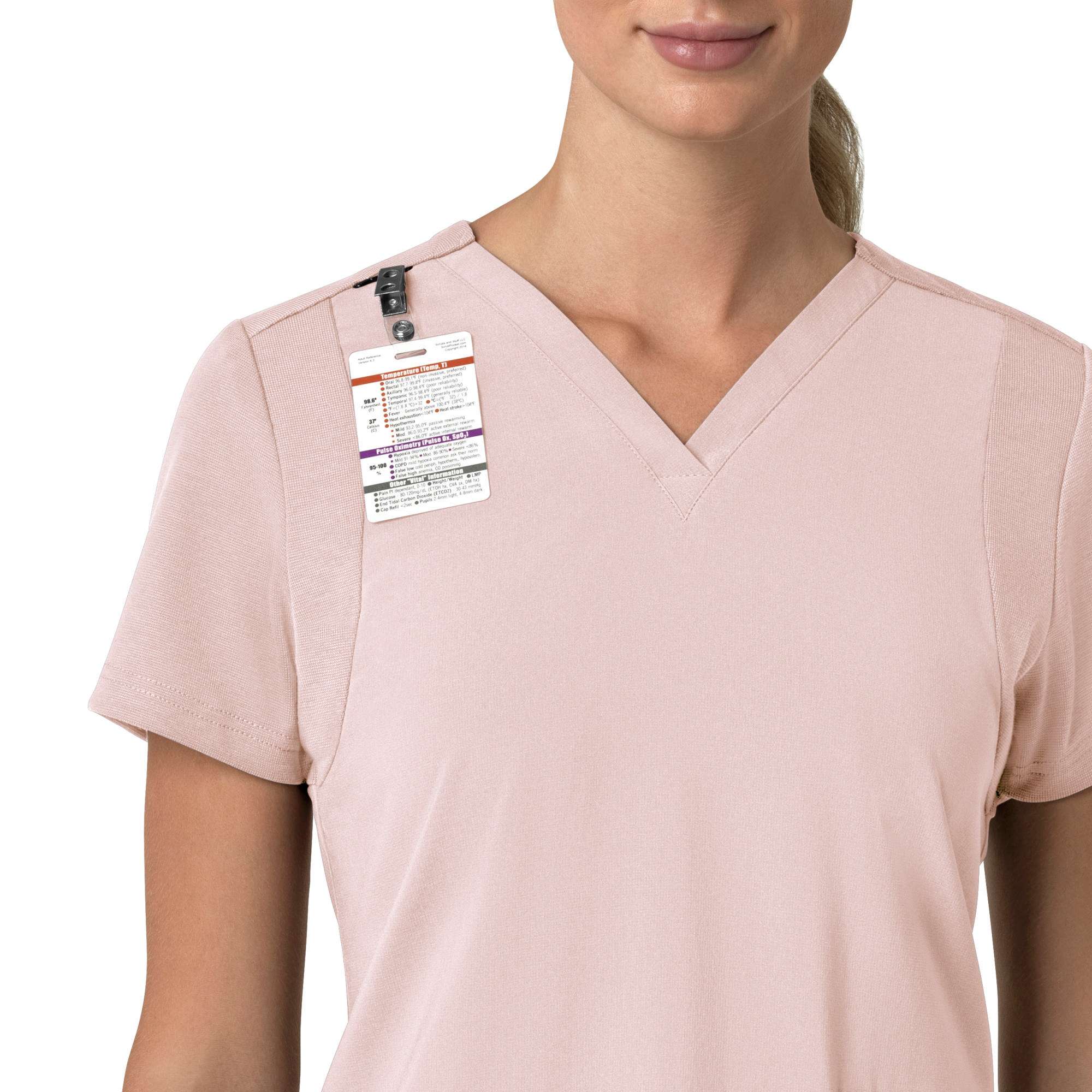 Women's force cross-flex  flex panel v-neck scrub top