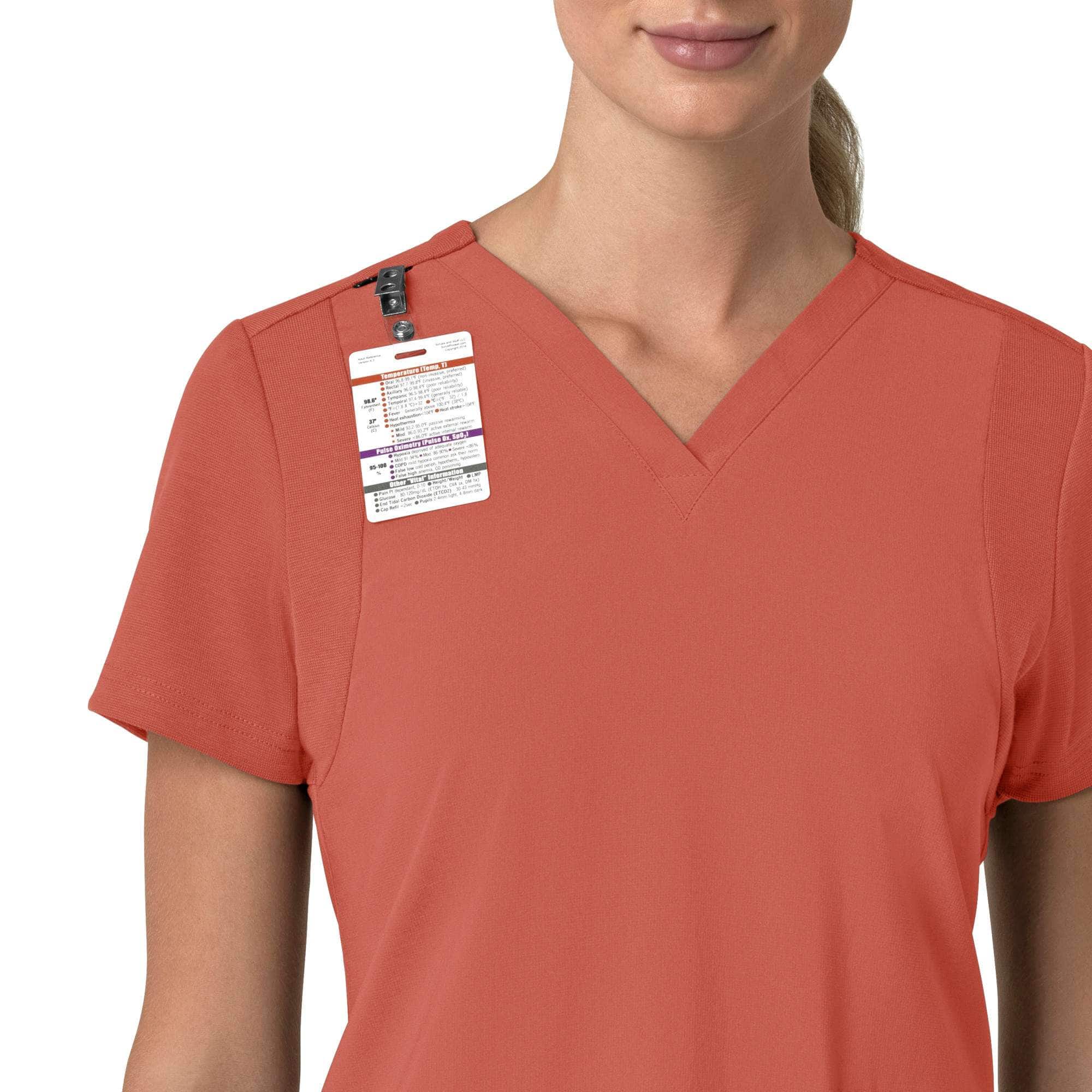 Women's force cross-flex  flex panel v-neck scrub top