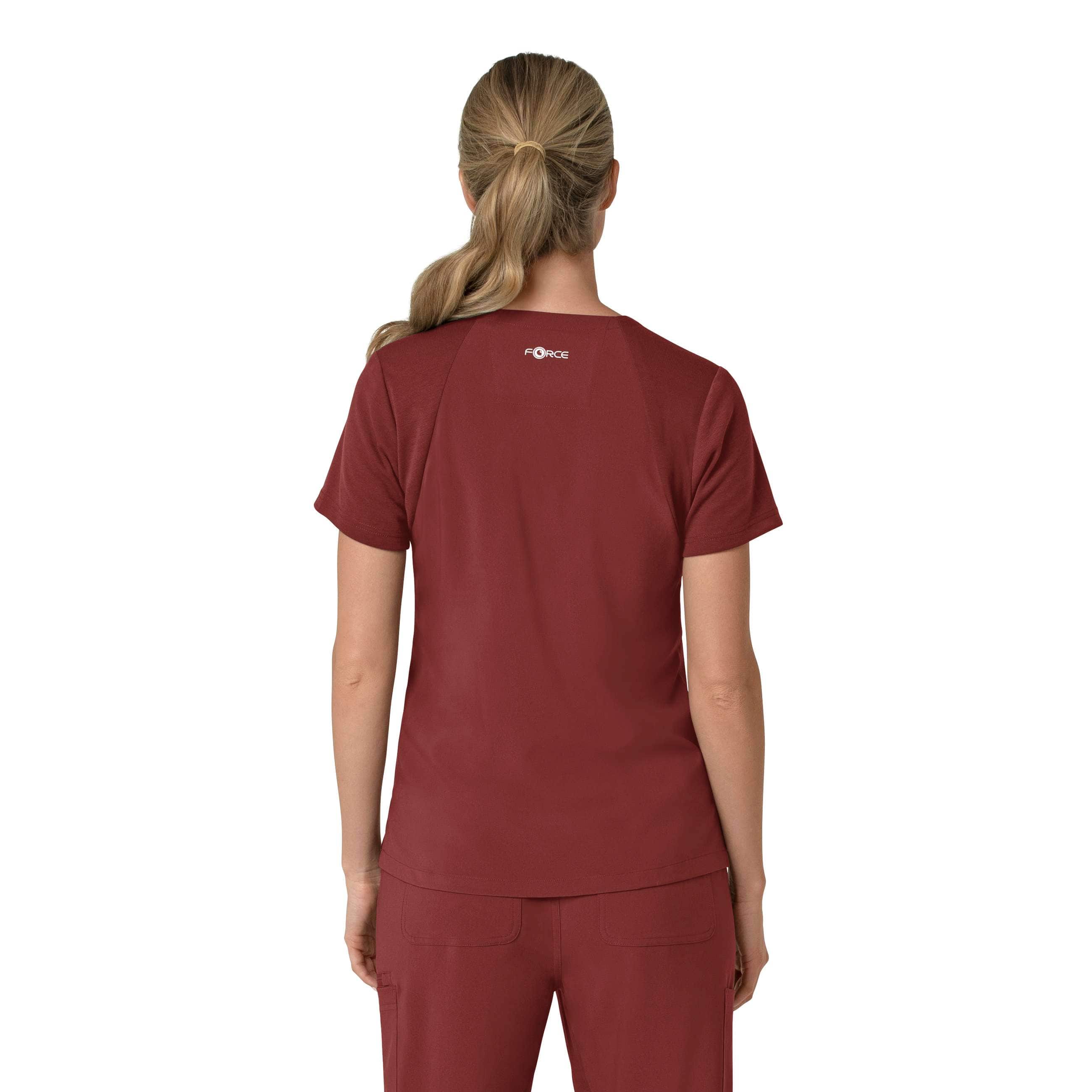 Women's force cross-flex  flex panel v-neck scrub top