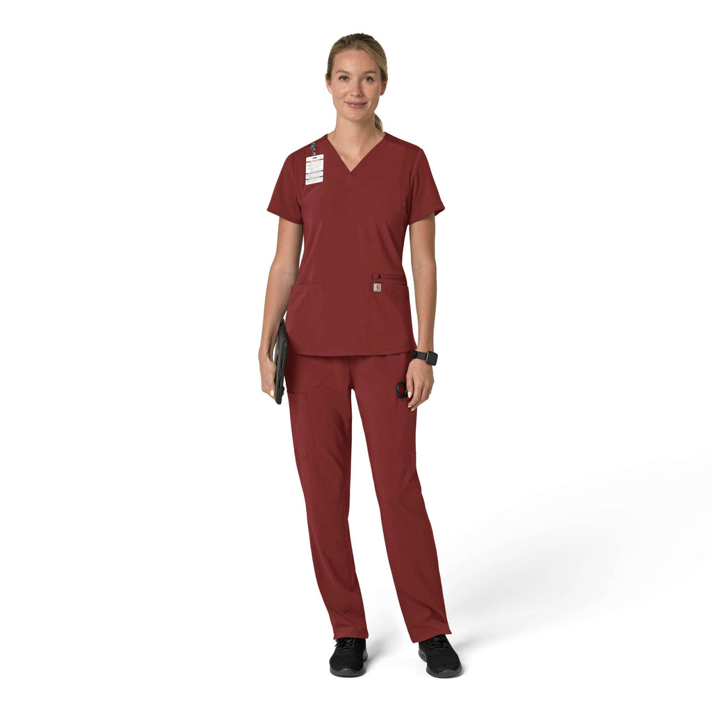 Women's force cross-flex  flex panel v-neck scrub top