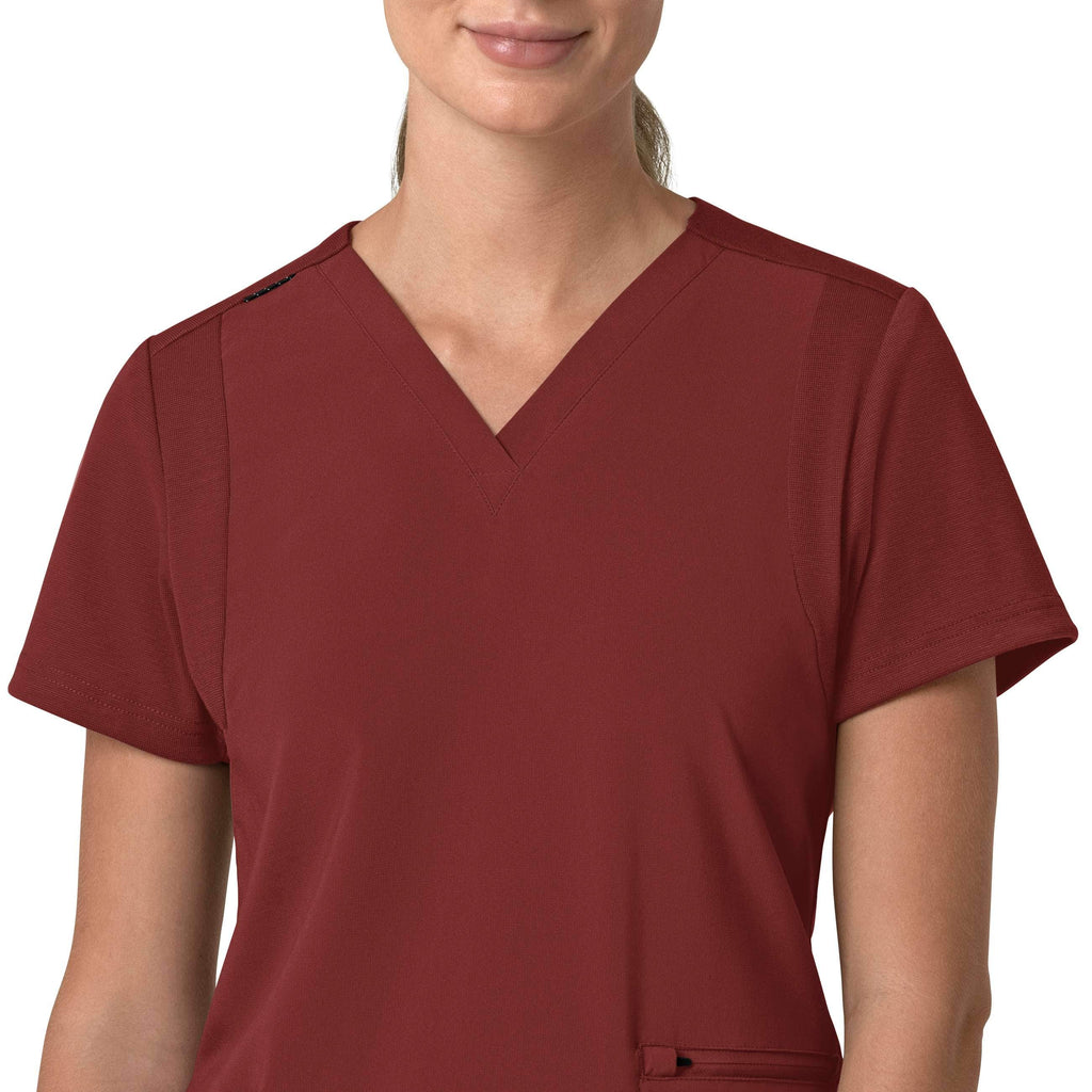 Women's force cross-flex  flex panel v-neck scrub top