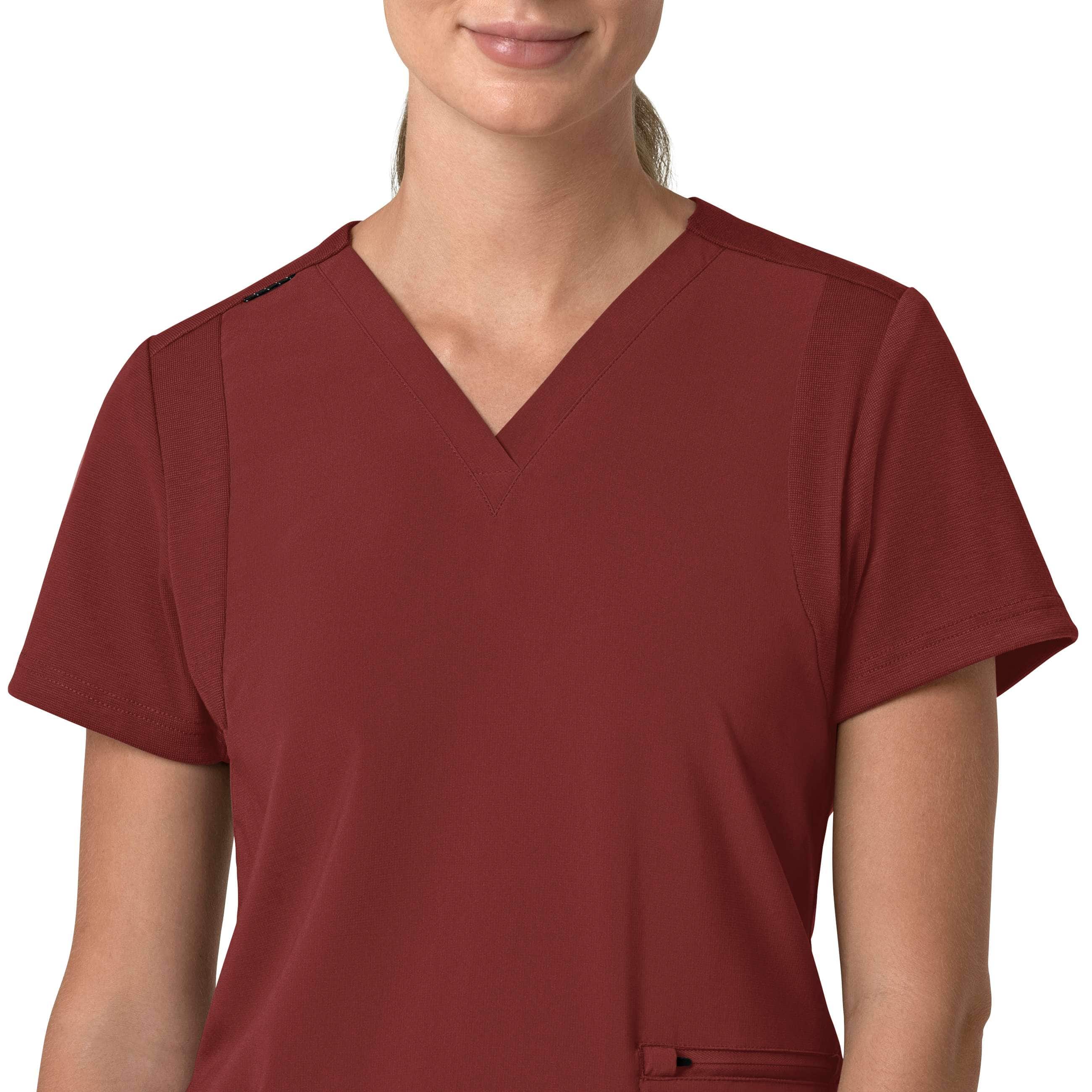 Women's force cross-flex  flex panel v-neck scrub top