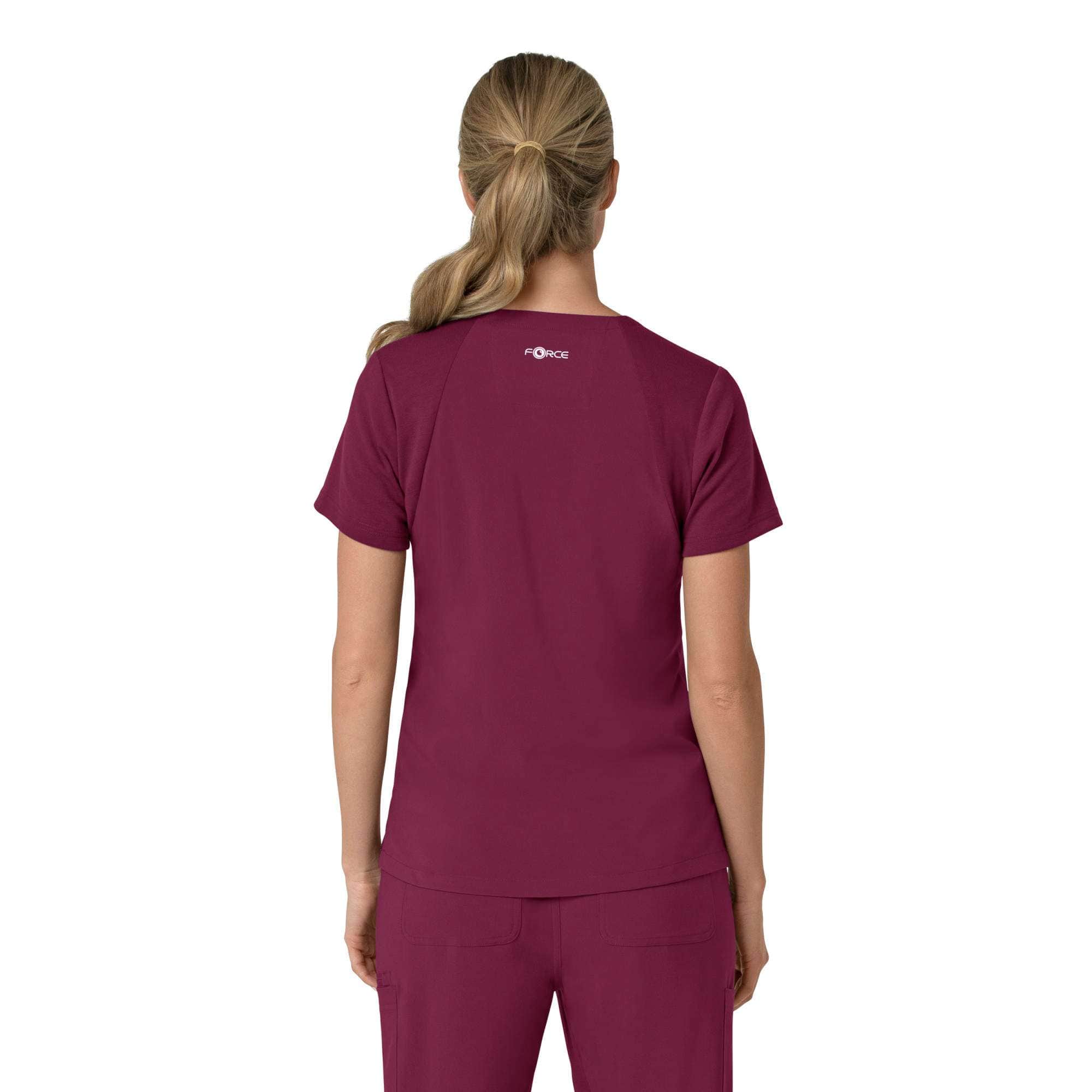 Women's force cross-flex  flex panel v-neck scrub top