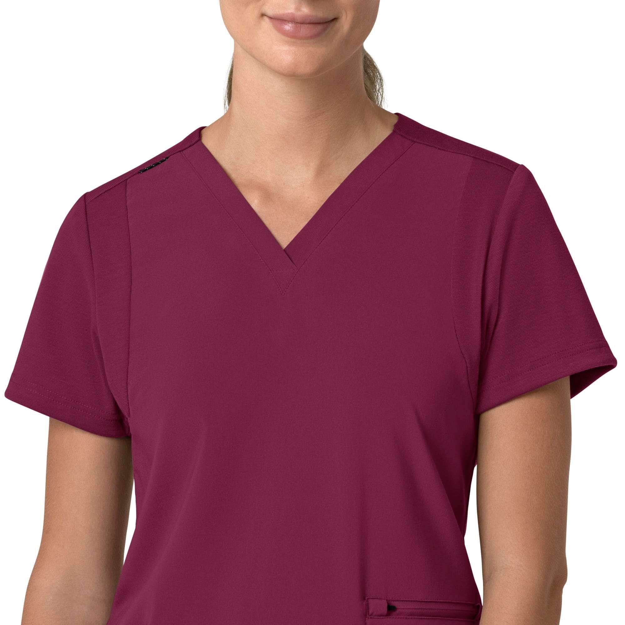 Women's force cross-flex  flex panel v-neck scrub top