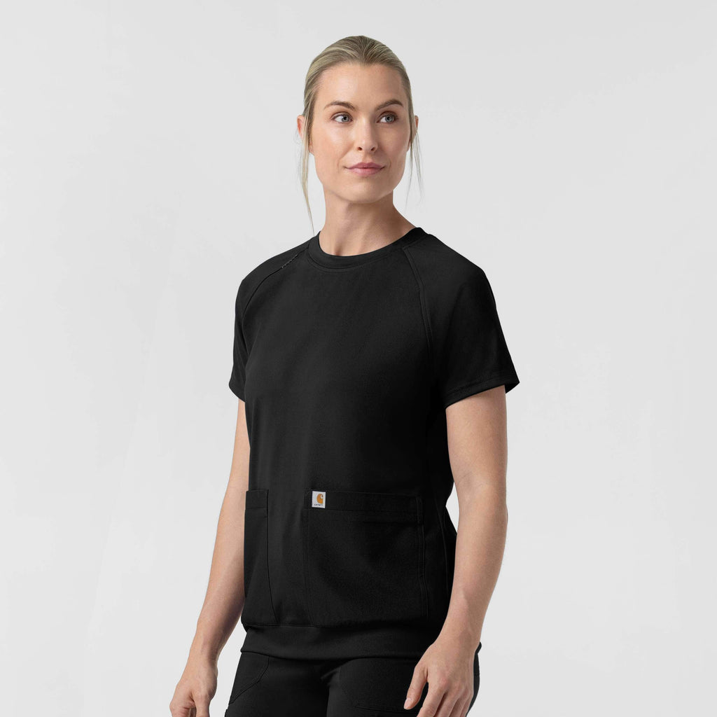 Women's force cross-flex knit crew neck scrub top