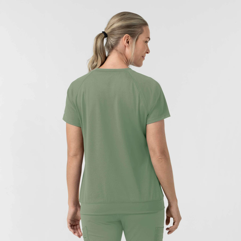 Women's force cross-flex knit crew neck scrub top