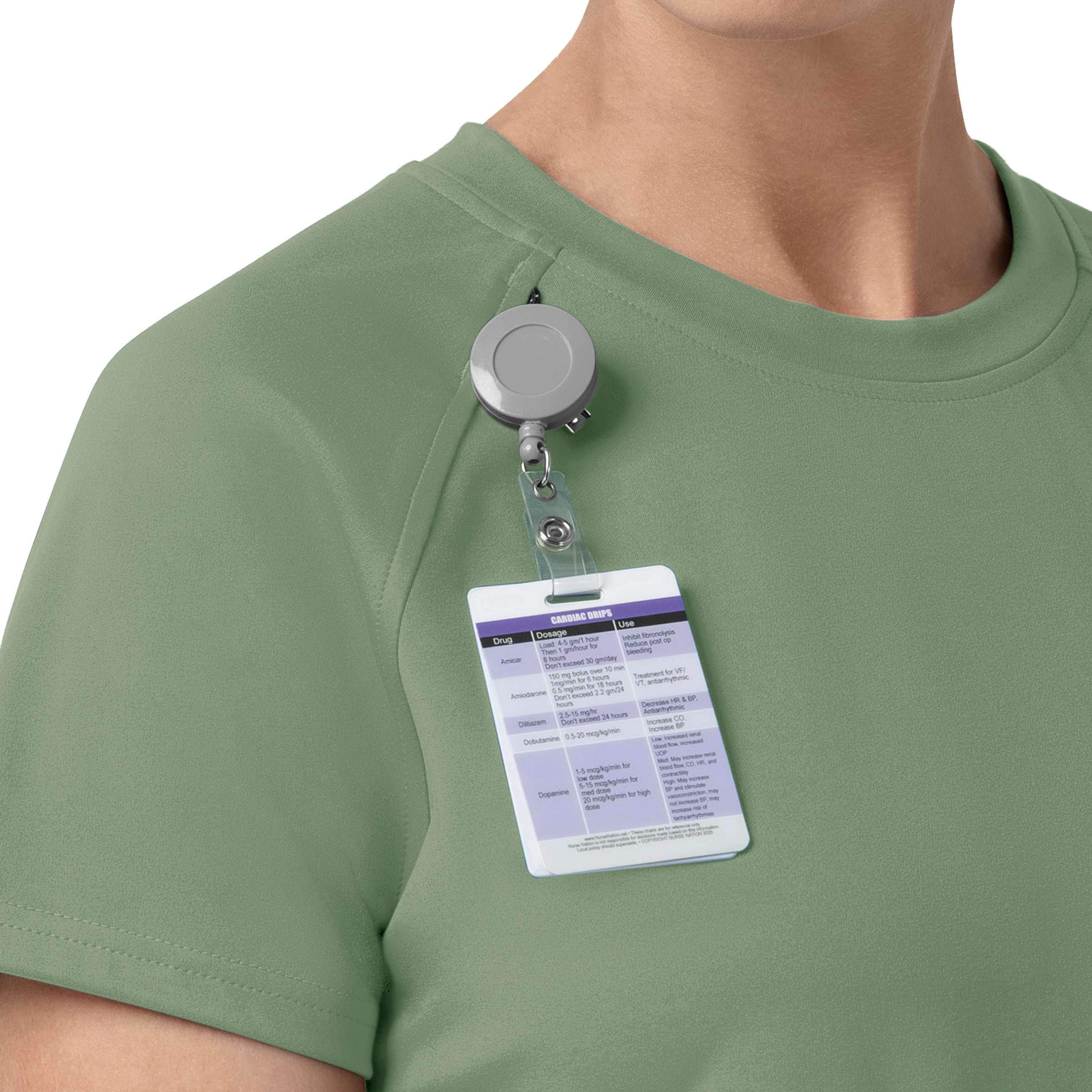 Women's force cross-flex knit crew neck scrub top