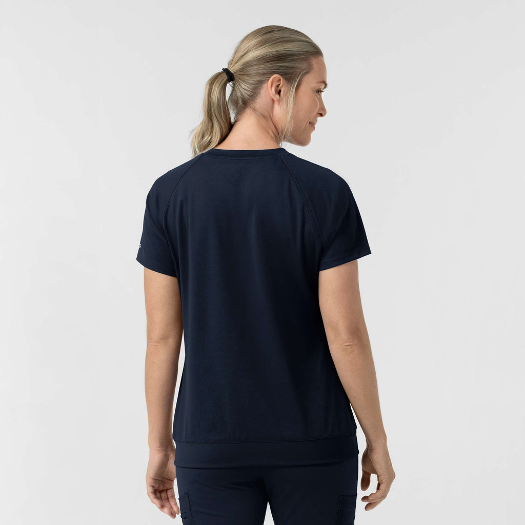 Women's force cross-flex knit crew neck scrub top
