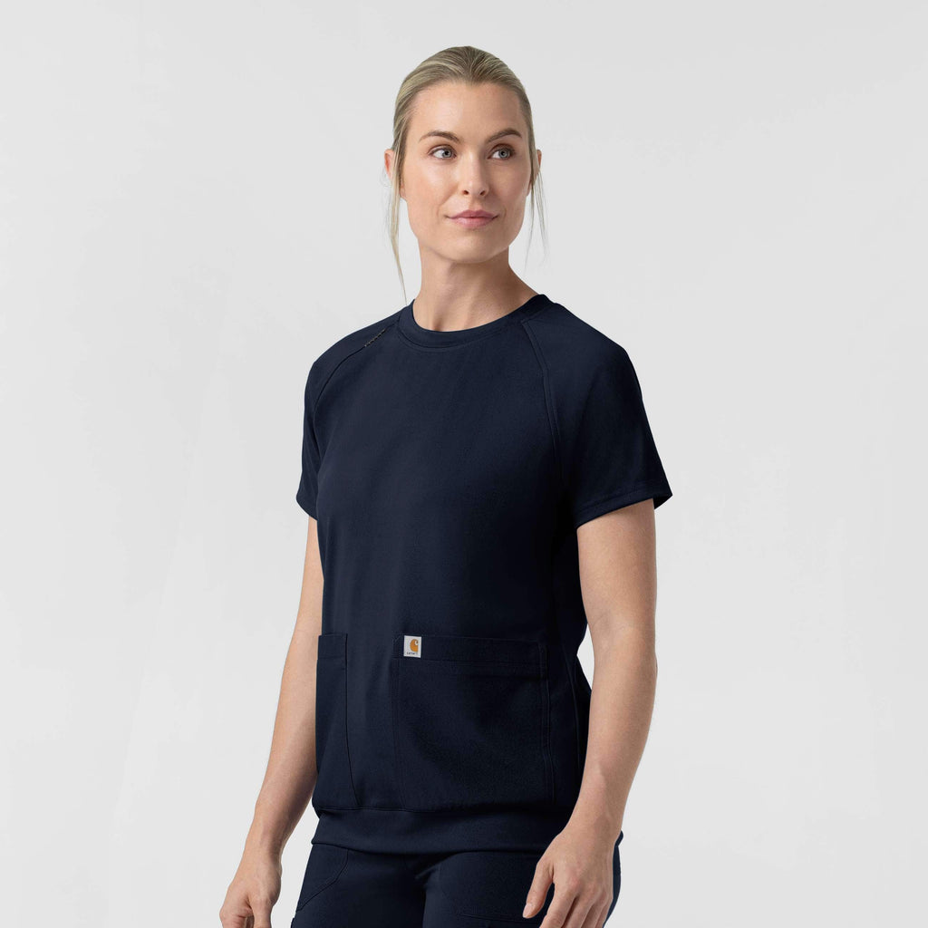 Women's force cross-flex knit crew neck scrub top