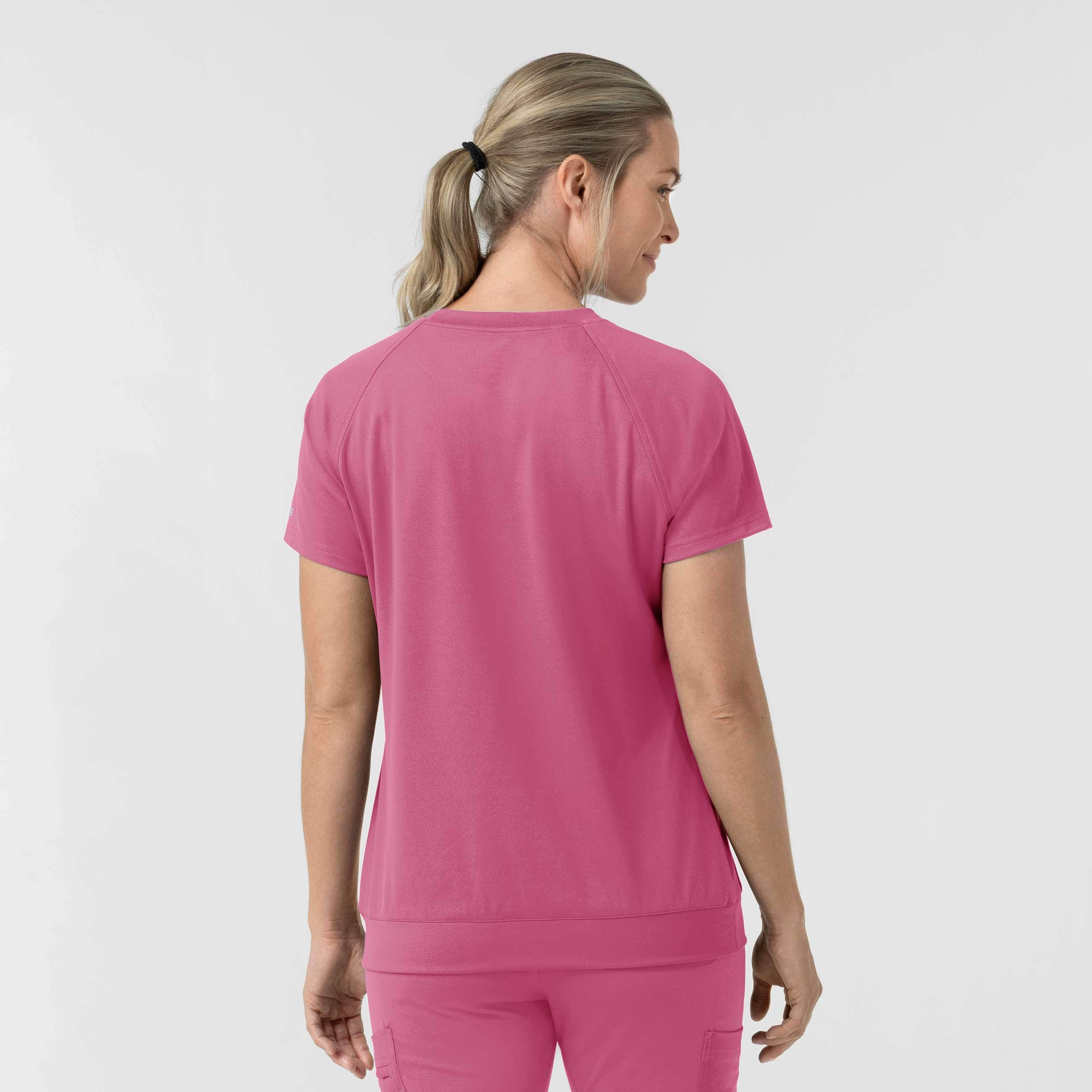 Women's force cross-flex knit crew neck scrub top
