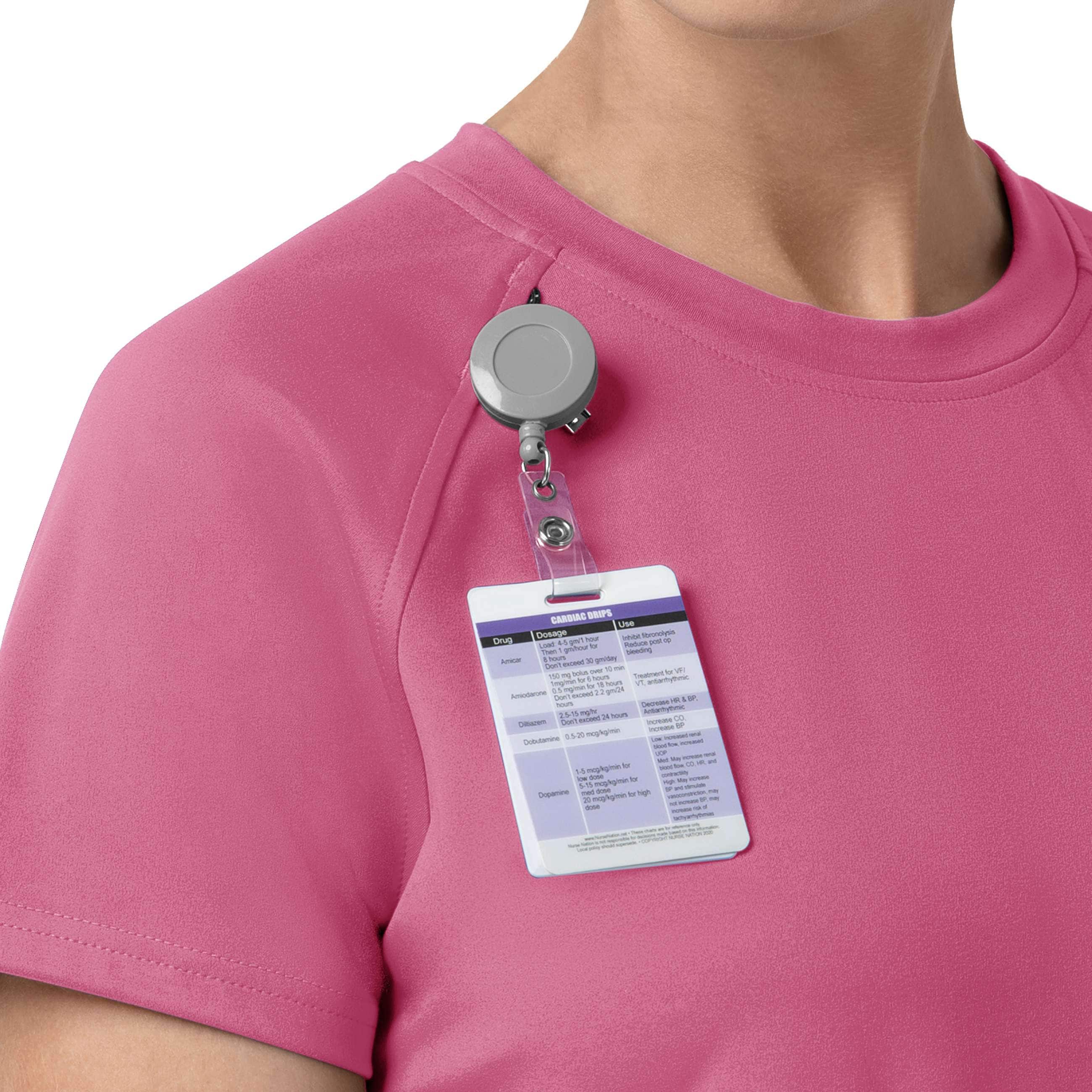Women's force cross-flex knit crew neck scrub top