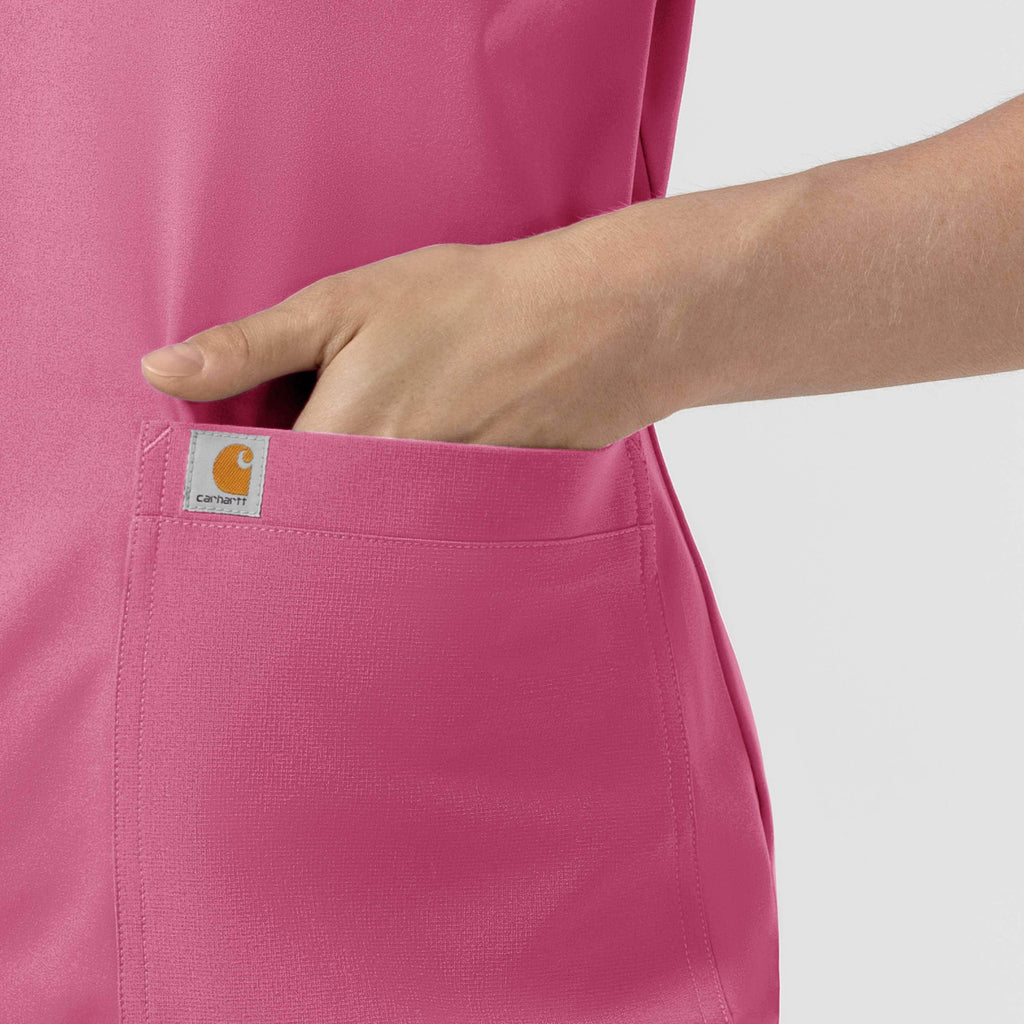 Women's force cross-flex knit crew neck scrub top