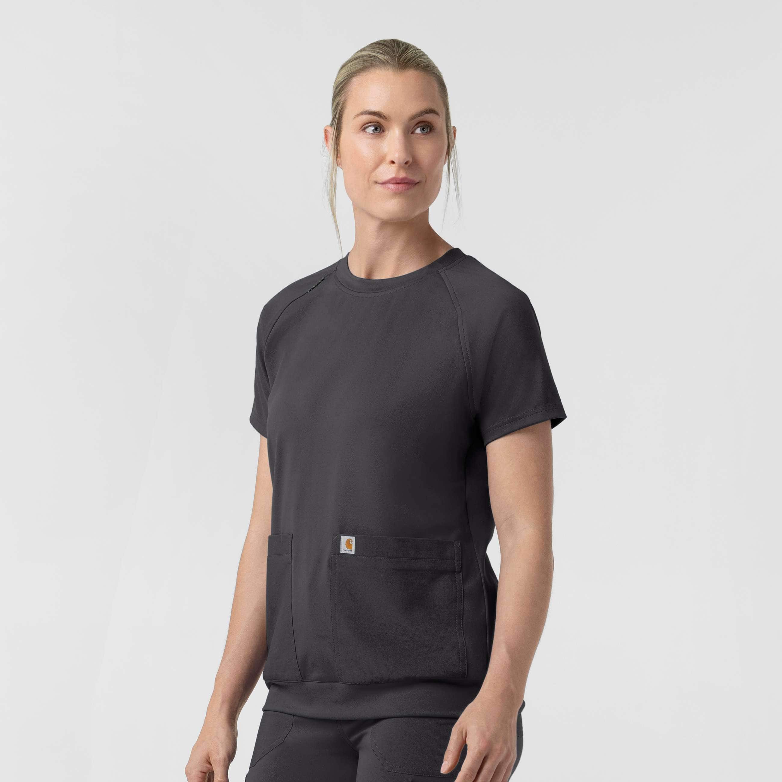 Women's force cross-flex knit crew neck scrub top