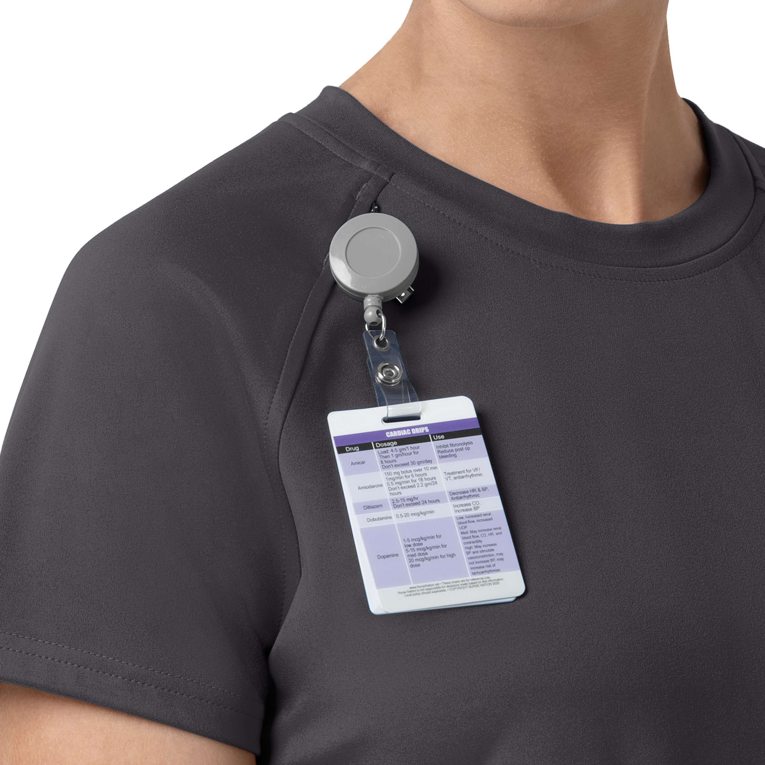 Women's force cross-flex knit crew neck scrub top