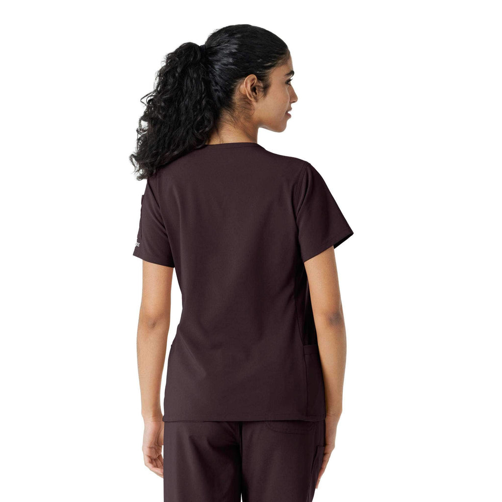 Women's force cross-flex knit panel scrub top