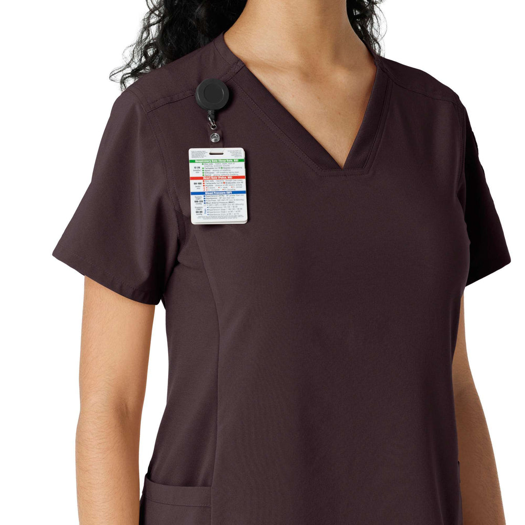 Women's force cross-flex knit panel scrub top