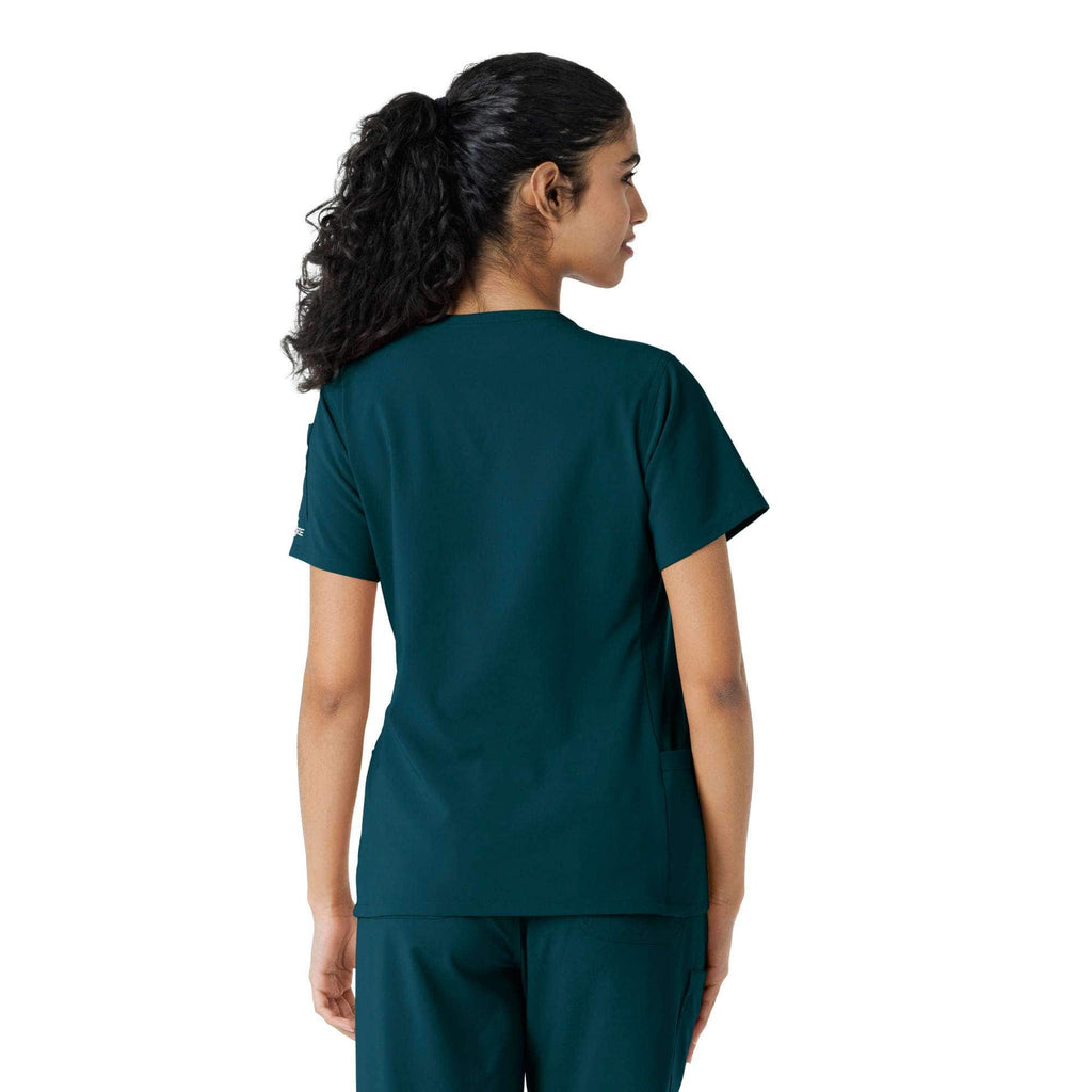 Women's force cross-flex knit panel scrub top