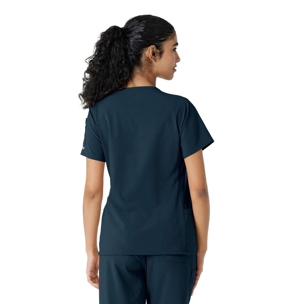 Women's force cross-flex knit panel scrub top